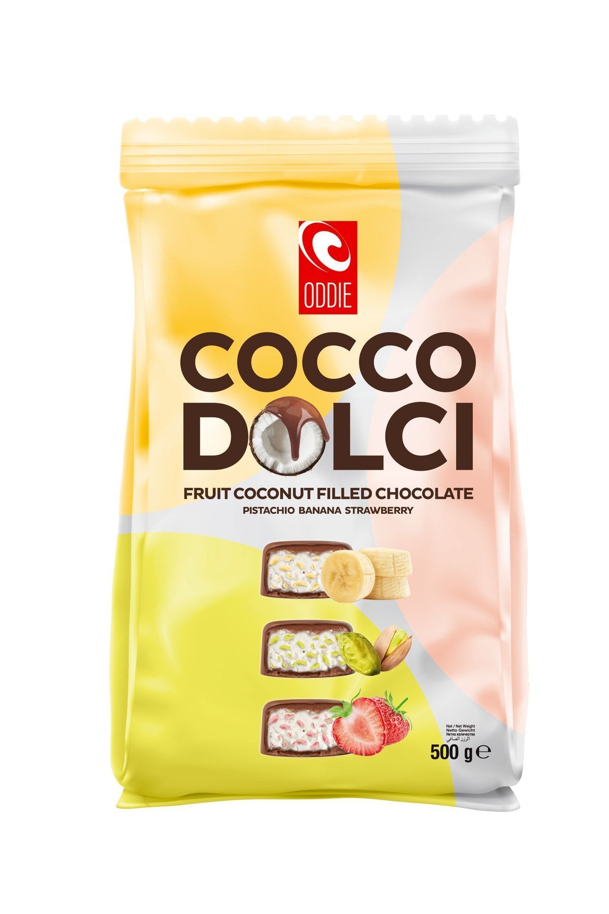 ODDIE Cocco Dolcı Hindistan Cevizli Ve Meyveli Sütlü Çikolata 500 gr