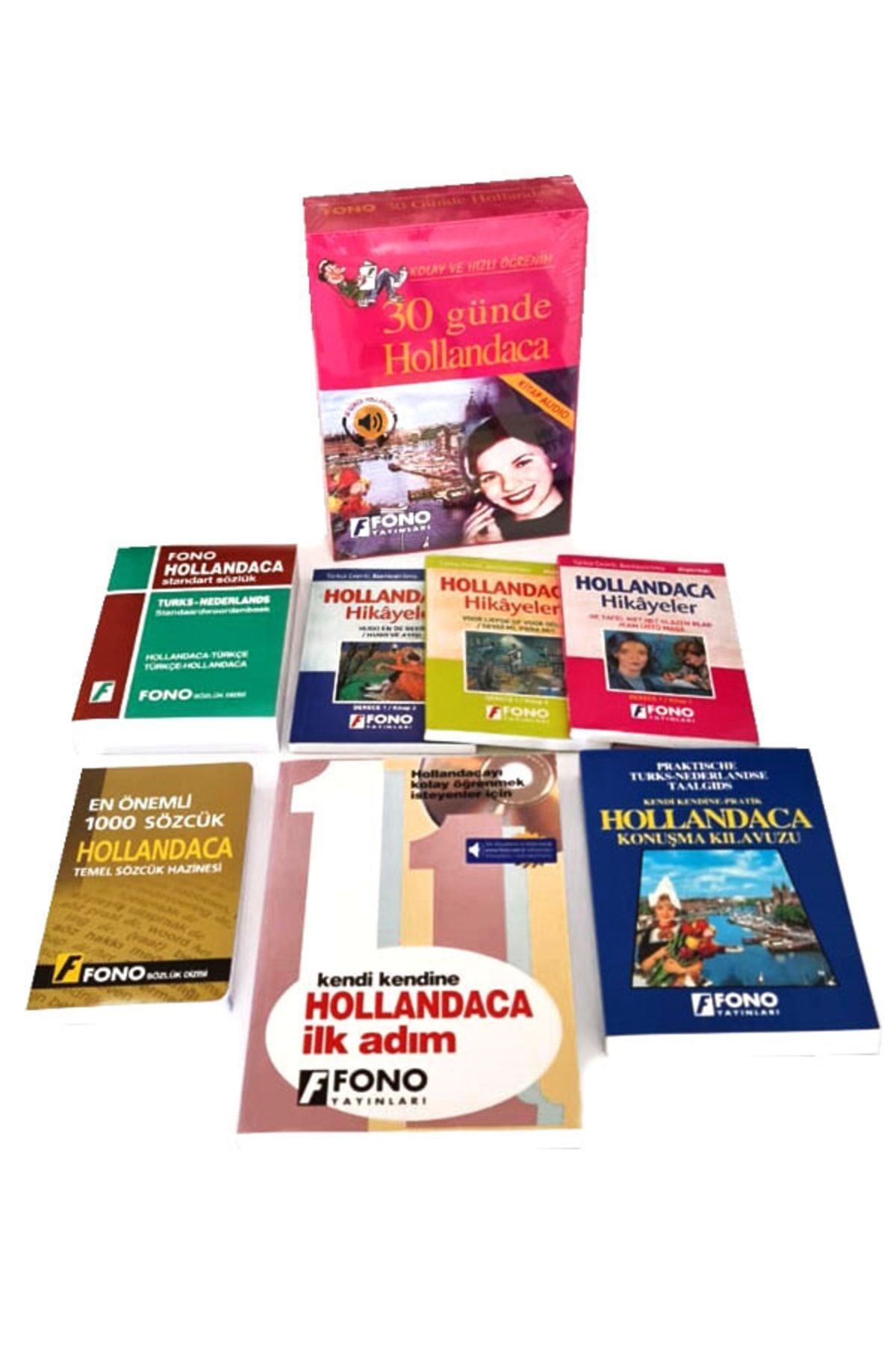 Fono Yayınları Hollandaca Eğitim Seti 8 Kitap A1-b1 Seviye (SESLENDİRMELİ)