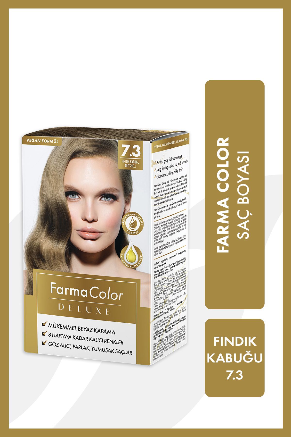 Farmasi Farmacolor Deluxe Saç Boyası Fındık Kabuğu 7.3