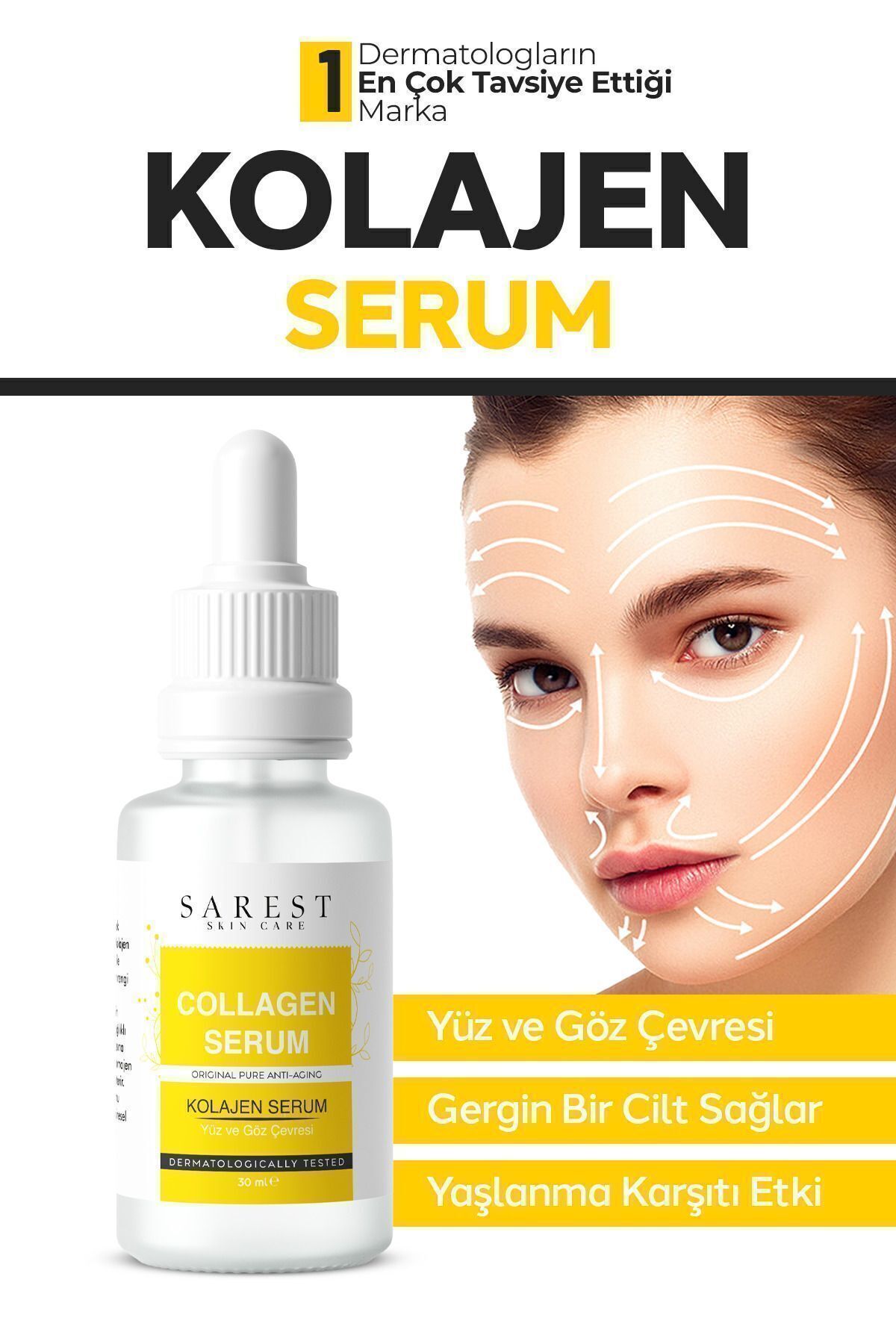 Sarest Anti Yaşlanma,karşıtı Botox Etkil,gözenek Sıkılaştırıcı,dolgunlaştırıcı,sarkma Karşıtı