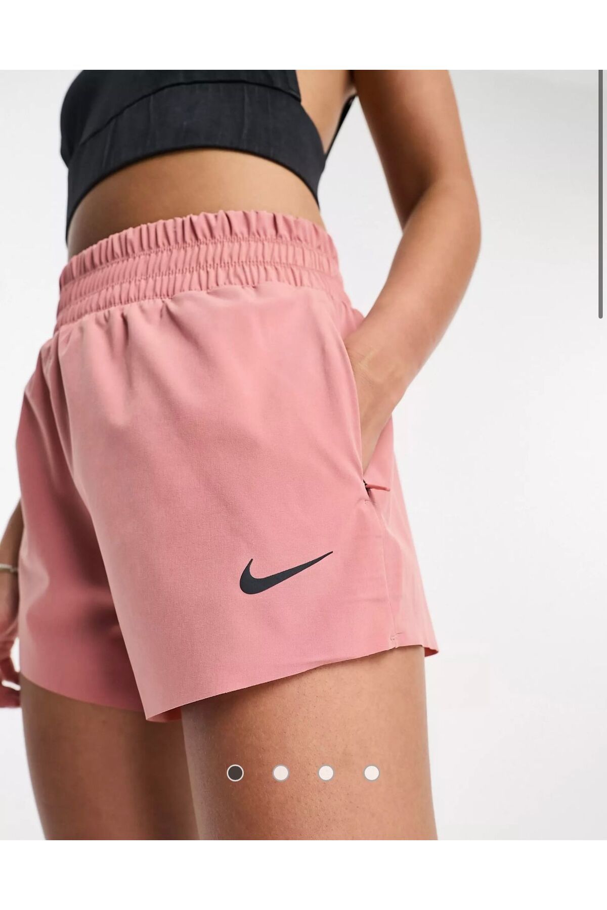 Nike Dri-Fit Running Division High-Waisted 3" Brief-Lined Running Pembe Kadın Şort