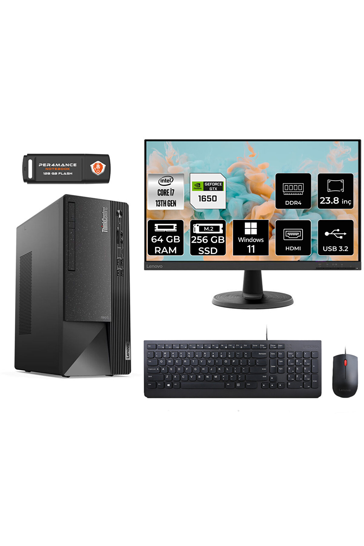 Neo 50T AE12JD0008TRS746 i7 13700 64GB RAM 256GB SSD GTX1650 23.8