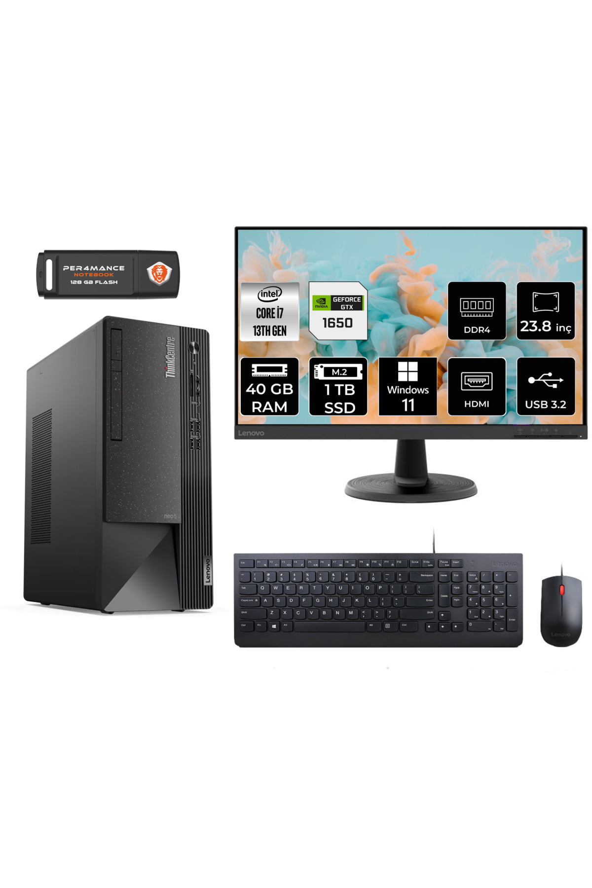 Neo 50T AE12JD0008TRS738 i7 13700 40GB RAM 1TB SSD GTX1650 23.8