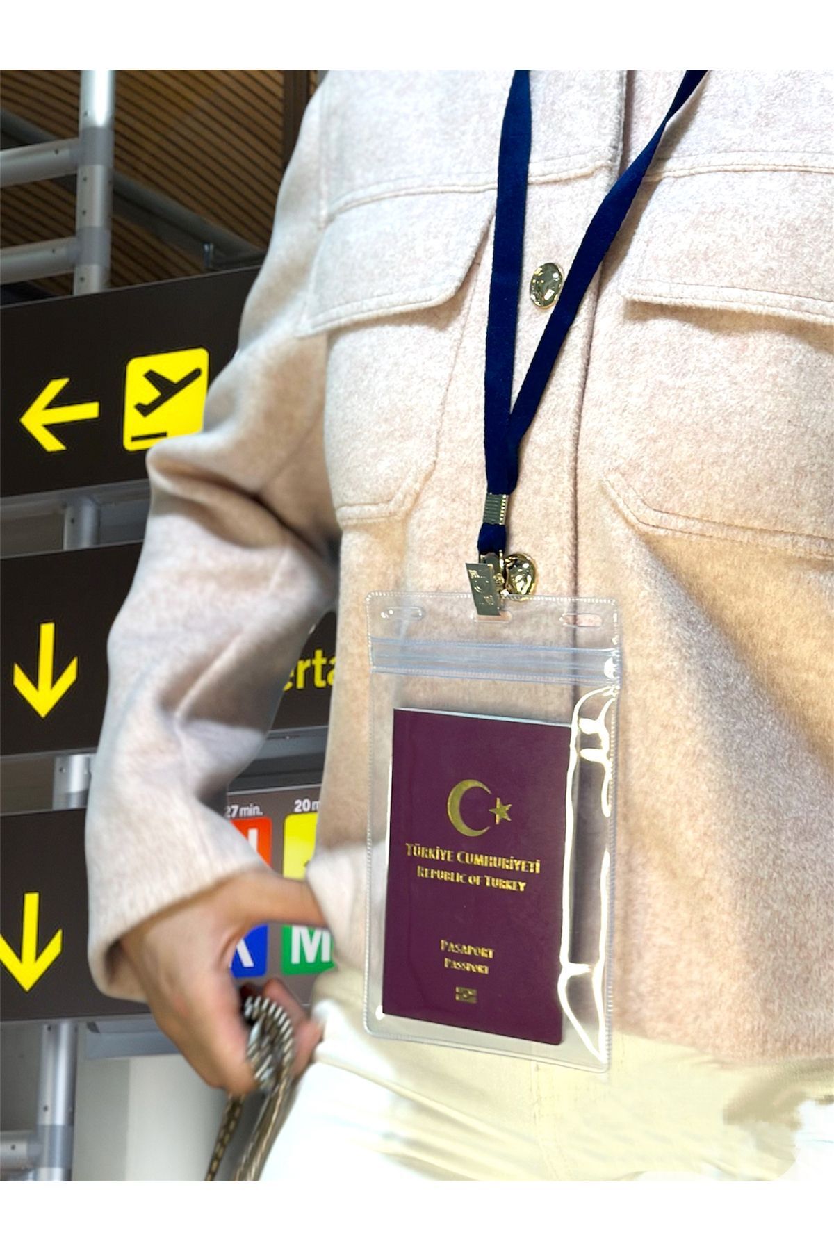 Gempo Askılı Kilitli Su Geçirmez Tüm Ülkeler Için Pasaport Kılıfı Pasaportluk Pasaport Kabı Kayıp Önleyici