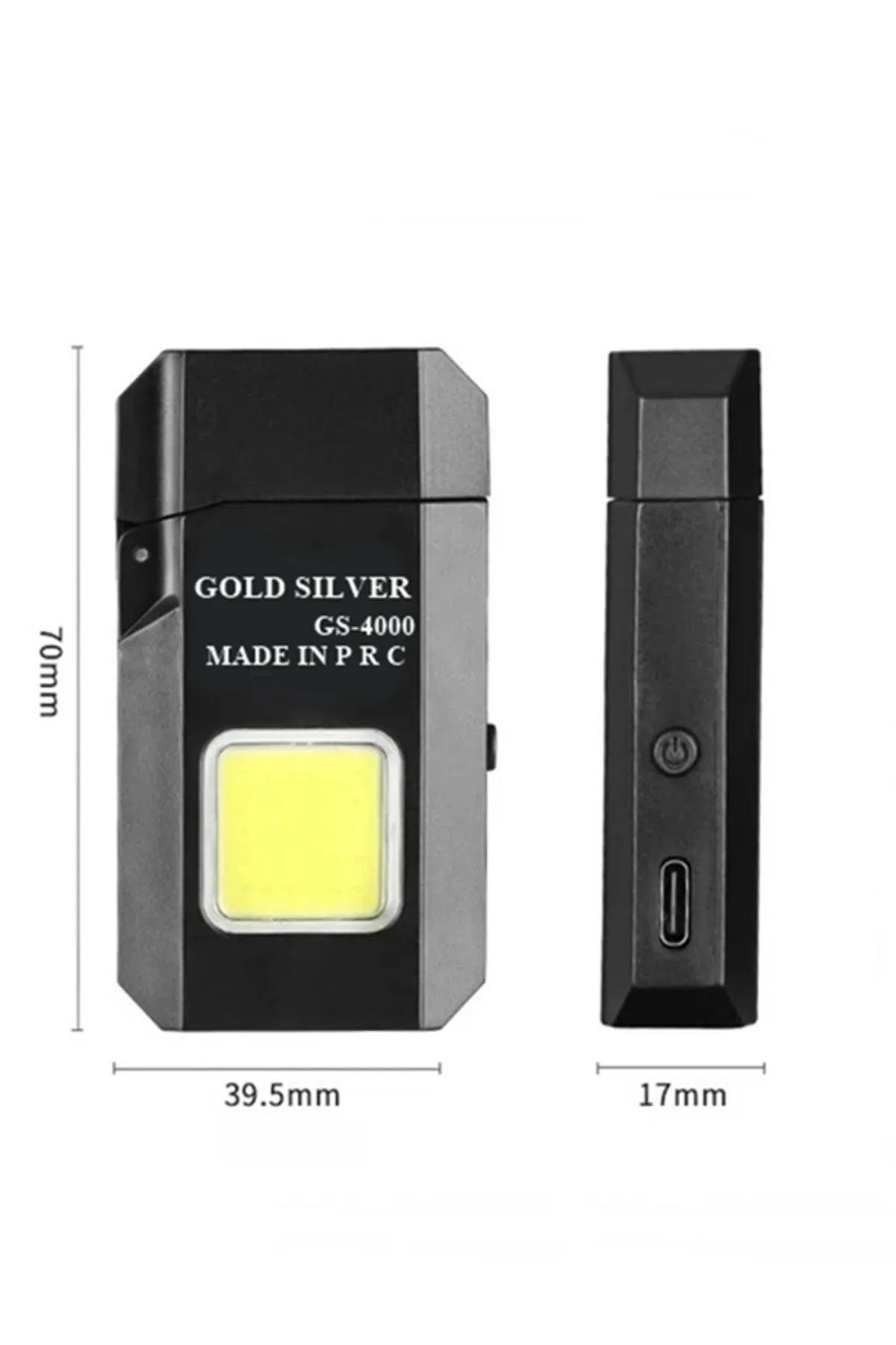 OnlyTech Şarjlı Çakmak USB Şarjlı LED Fener M Serisi Kamp Çakmağı COB Led CE Rüzgardan Etkilenmez