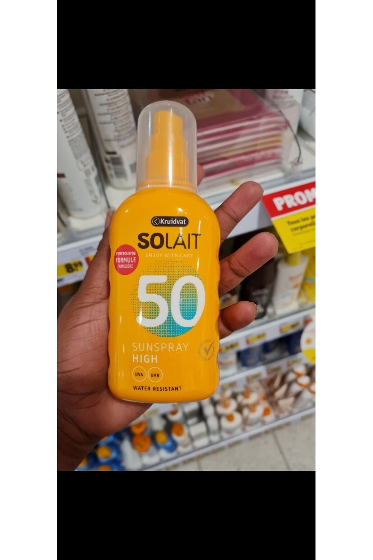 Kruidvat Solait Güneş Spreyi Şeffaf SPF 50 Yüksek