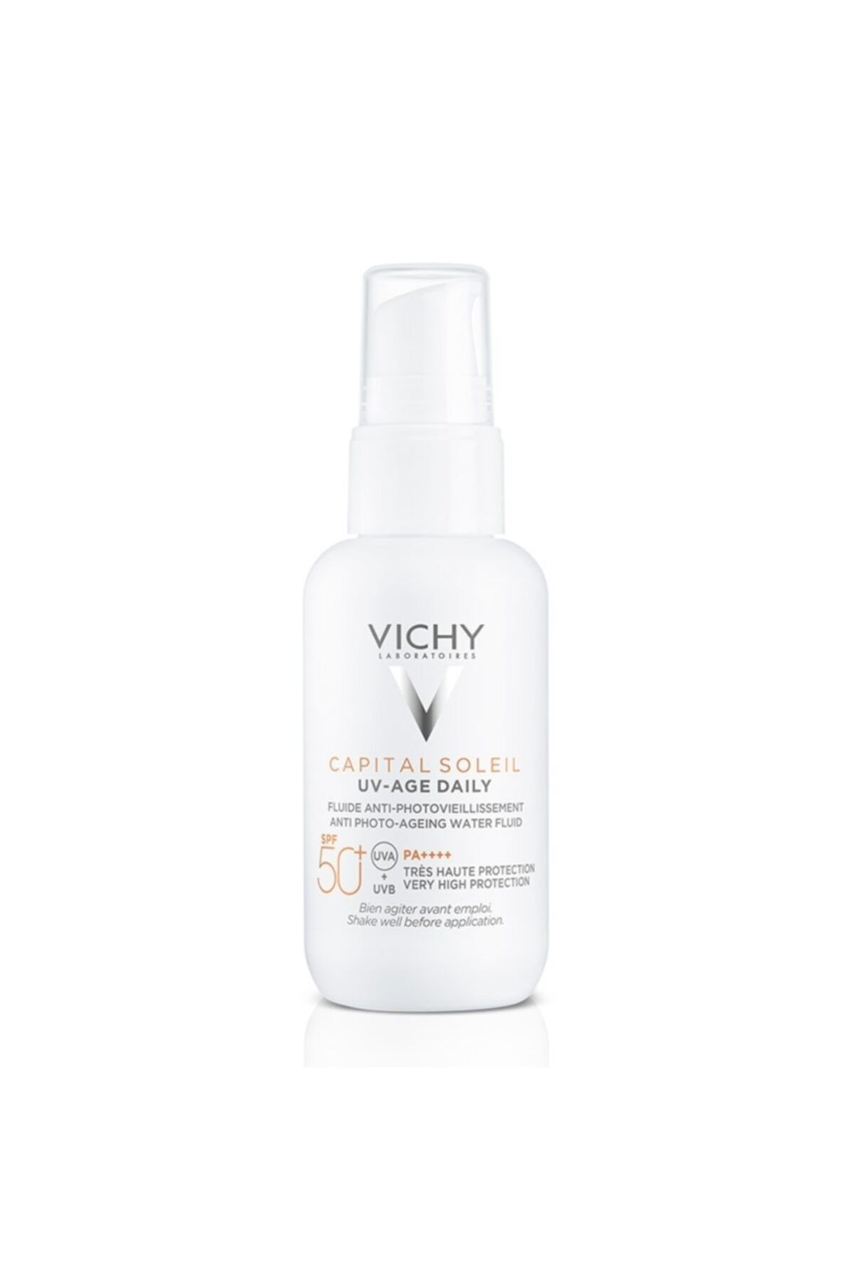 Vichy Capital Soleil UV Yapışkan Yağlı Beyaz İz Bırakmayan Yaşlanma Karşıtı Güneş Kremi SPF 50 40 ml