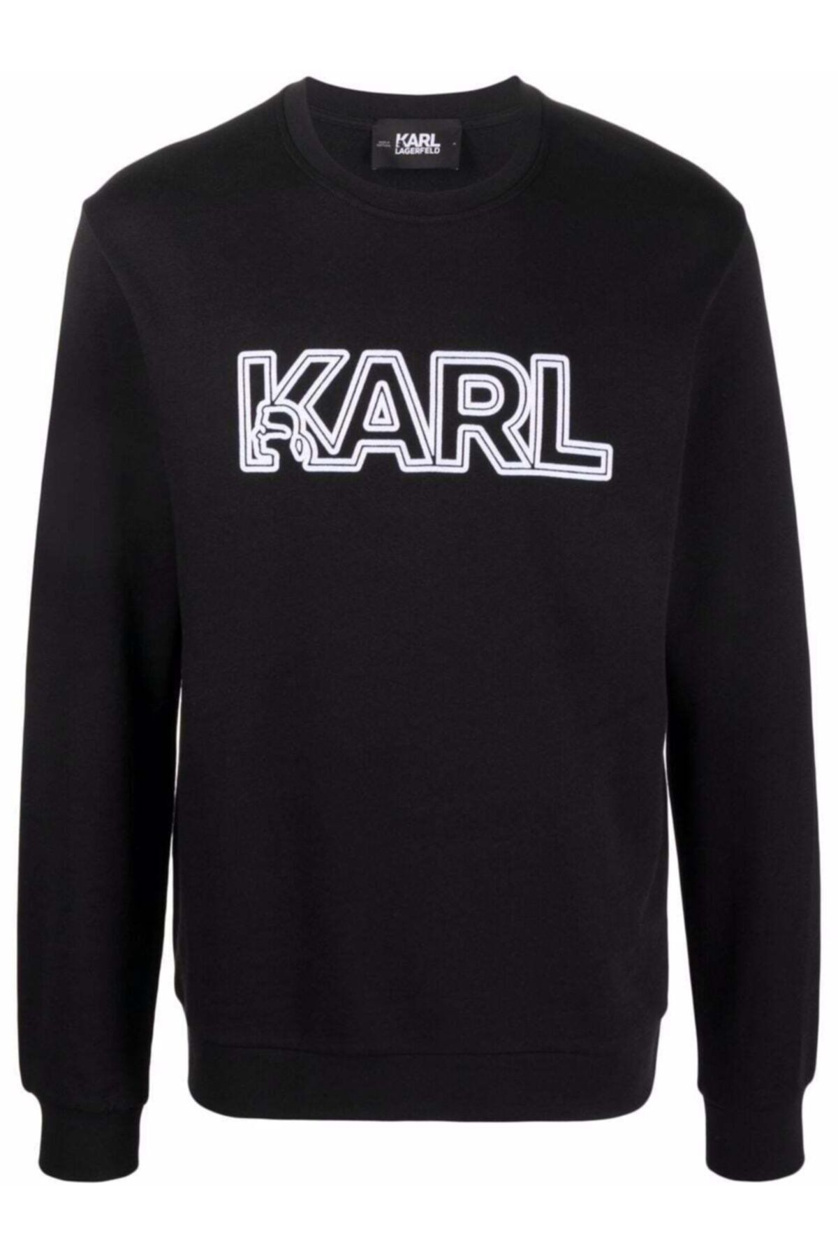 Karl Lagerfeld Baskı Siyah Sweatshirt