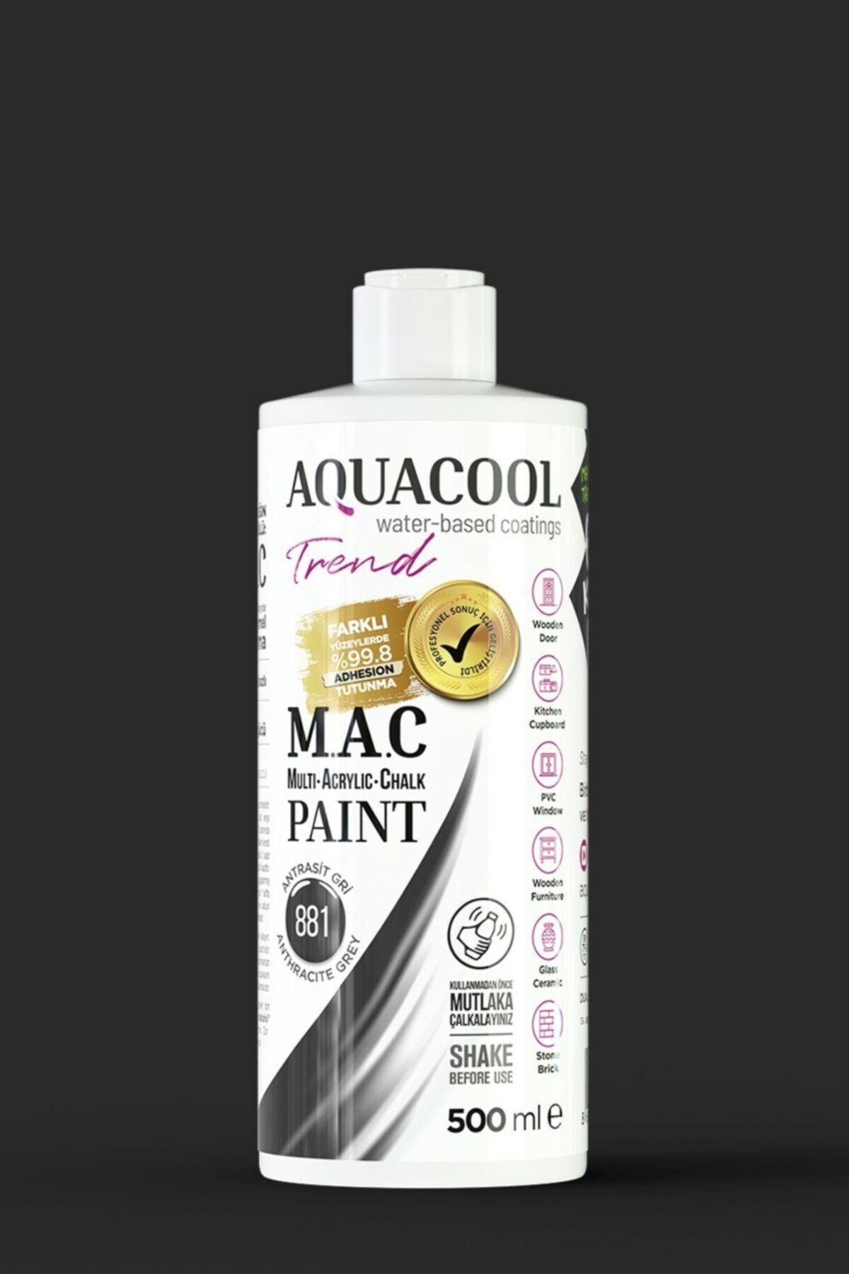 AQUA COOL Aquacool Trend Mac Boya - 881 Antrasit Gri 500ml