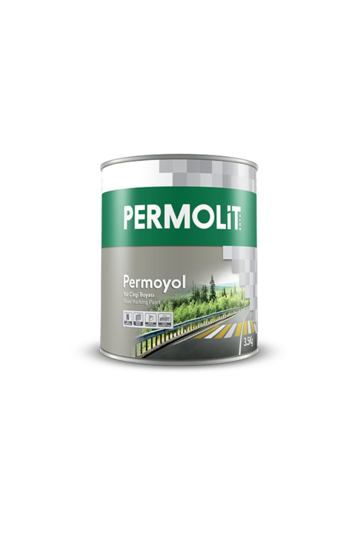 Permolit Permoyol Sarı Yol Çizgi Boyası 2.5 Litre - Asfalt Boyası