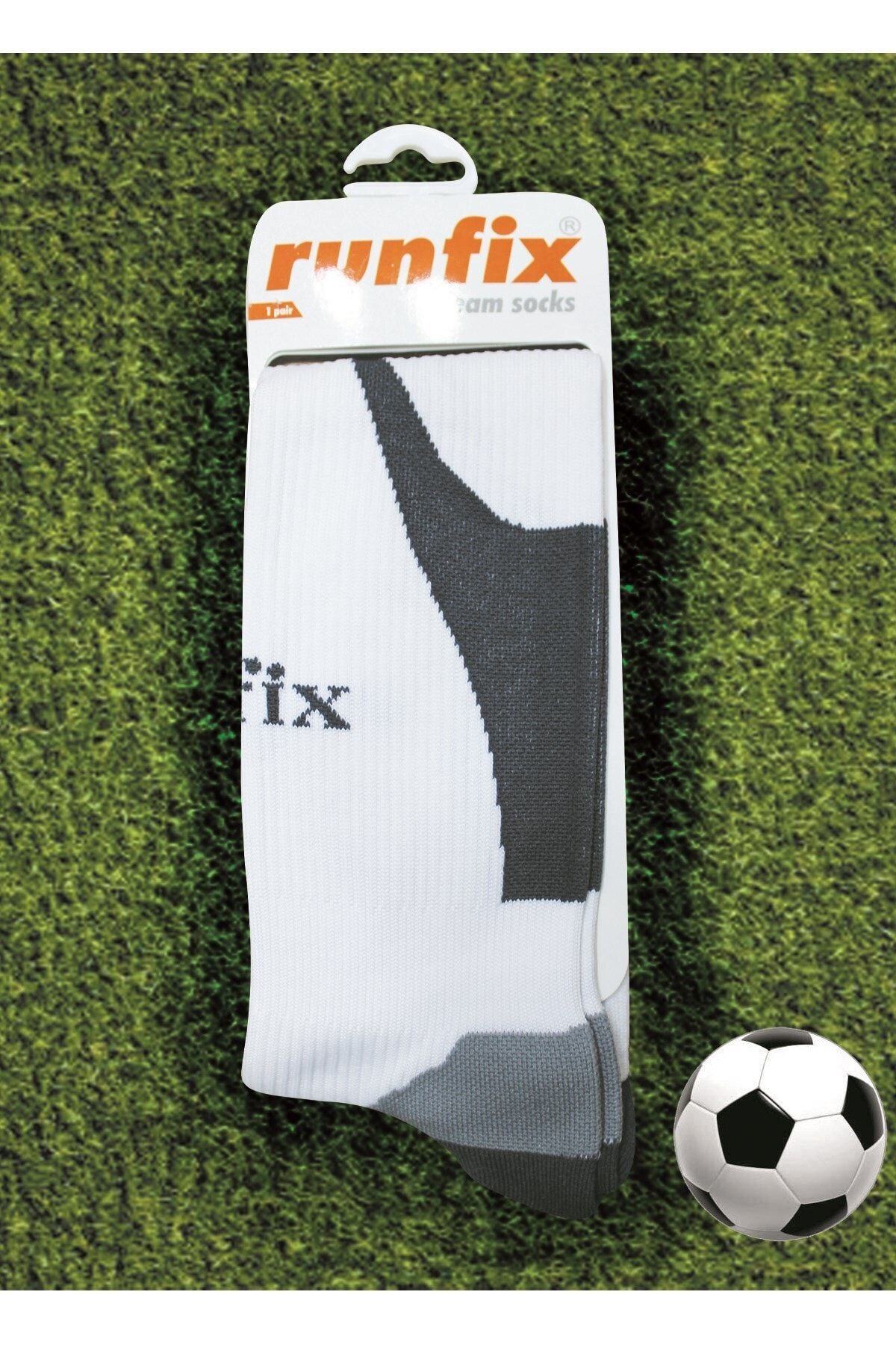 bistil Runfix Halı Saha Spor Çorabı Beyaz-gri