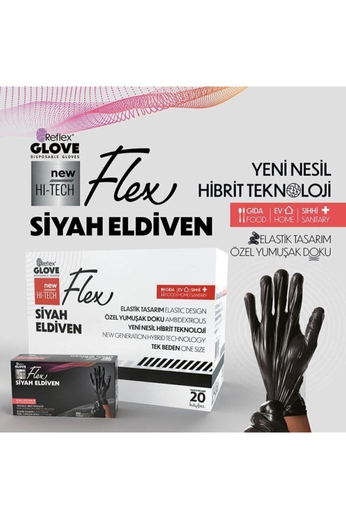 Reflex Flex Glove Pudrasız 100 lü Siyah / S Beden