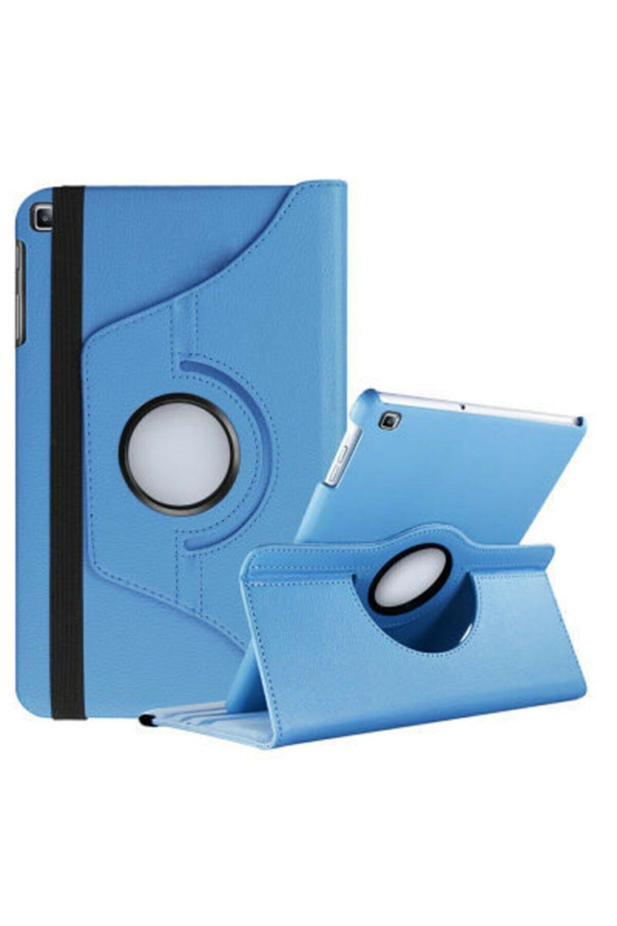 GoGoPlus Samsung Galaxy Tab A7 Lite 8.7" T220 T225 T227 Kılıf 360 Dönerli Standlı Tablet Kılıfı Mavi