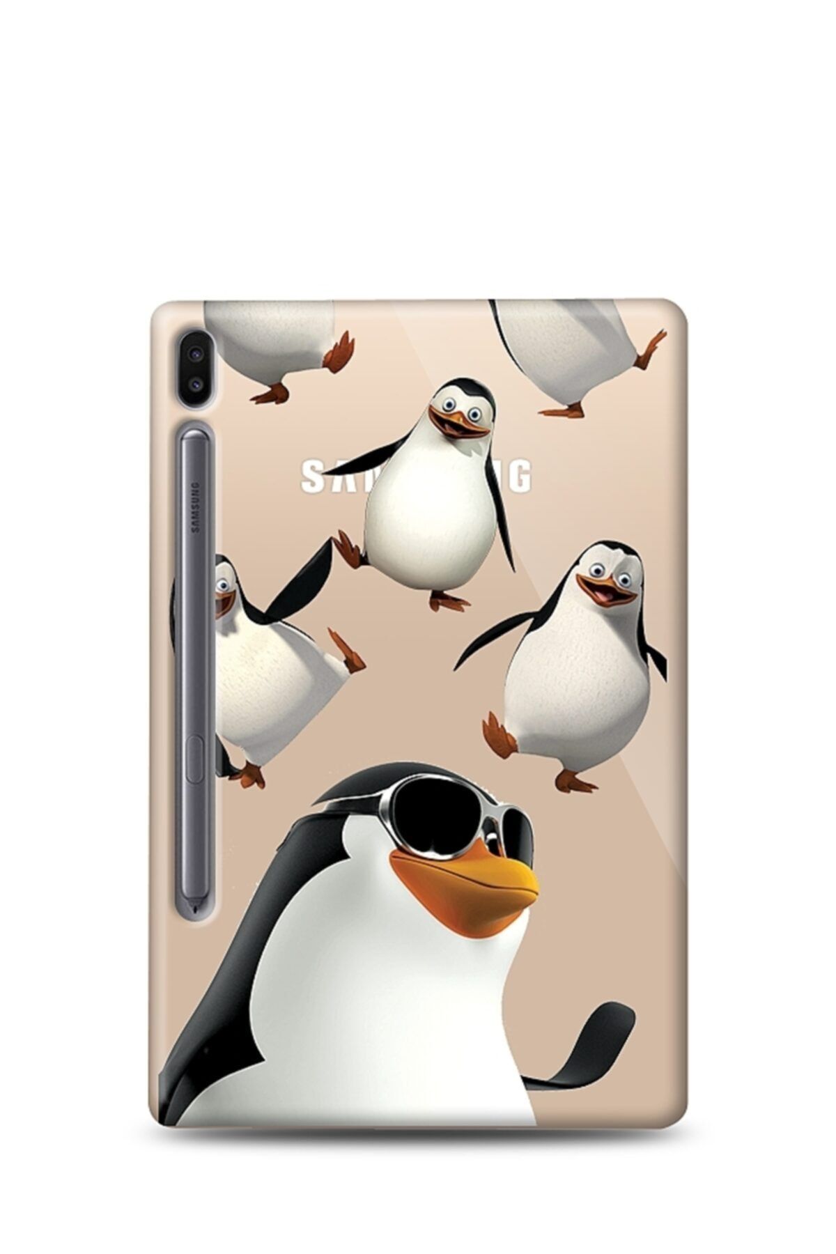 Mobilcadde Samsung Galaxy Tab S6 T860  Uyumlu  Happy Penguins Resimli Kılıf