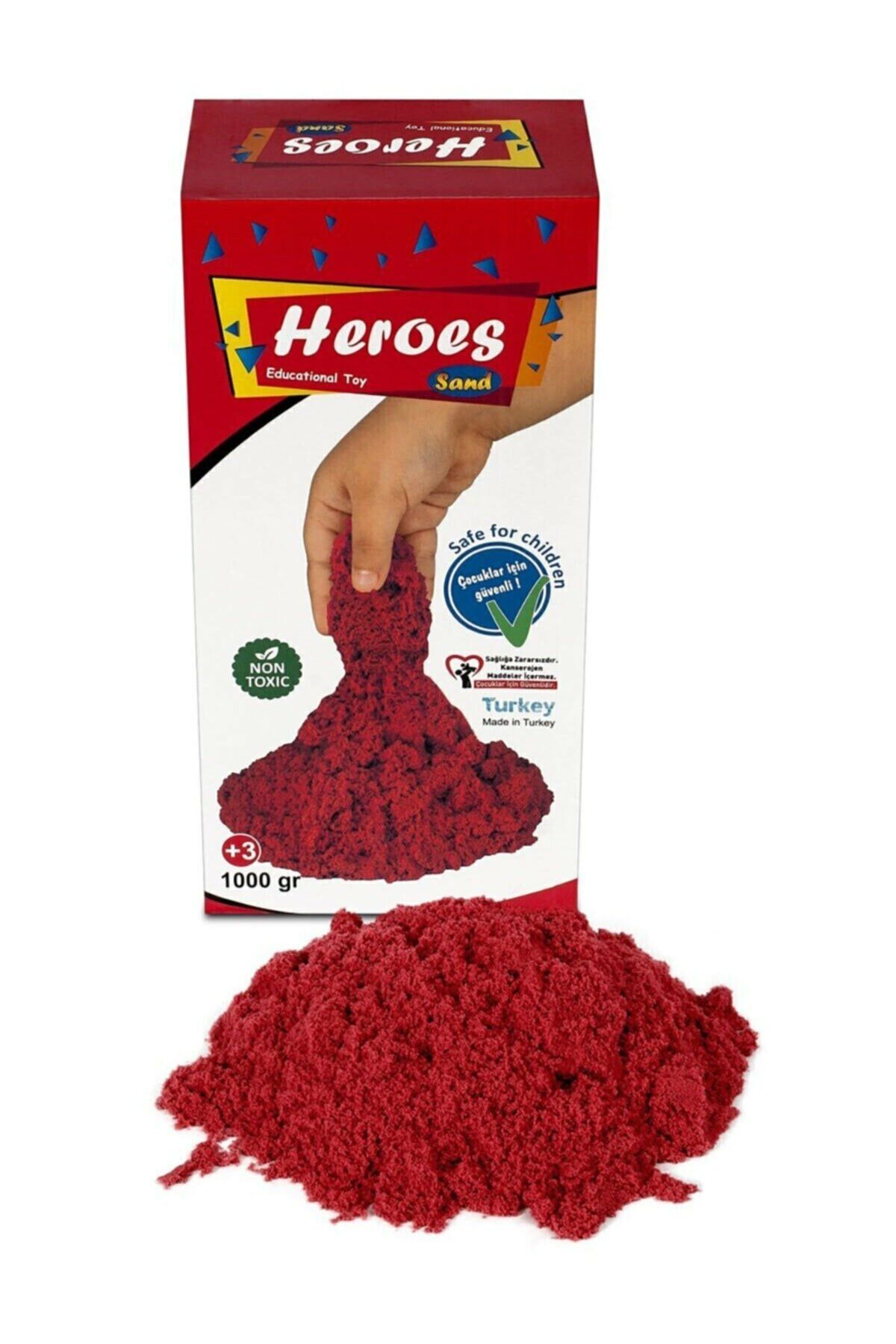Heroes 1000 gr Kırmızı Renk Kinetik Kum - Oyun Kumu