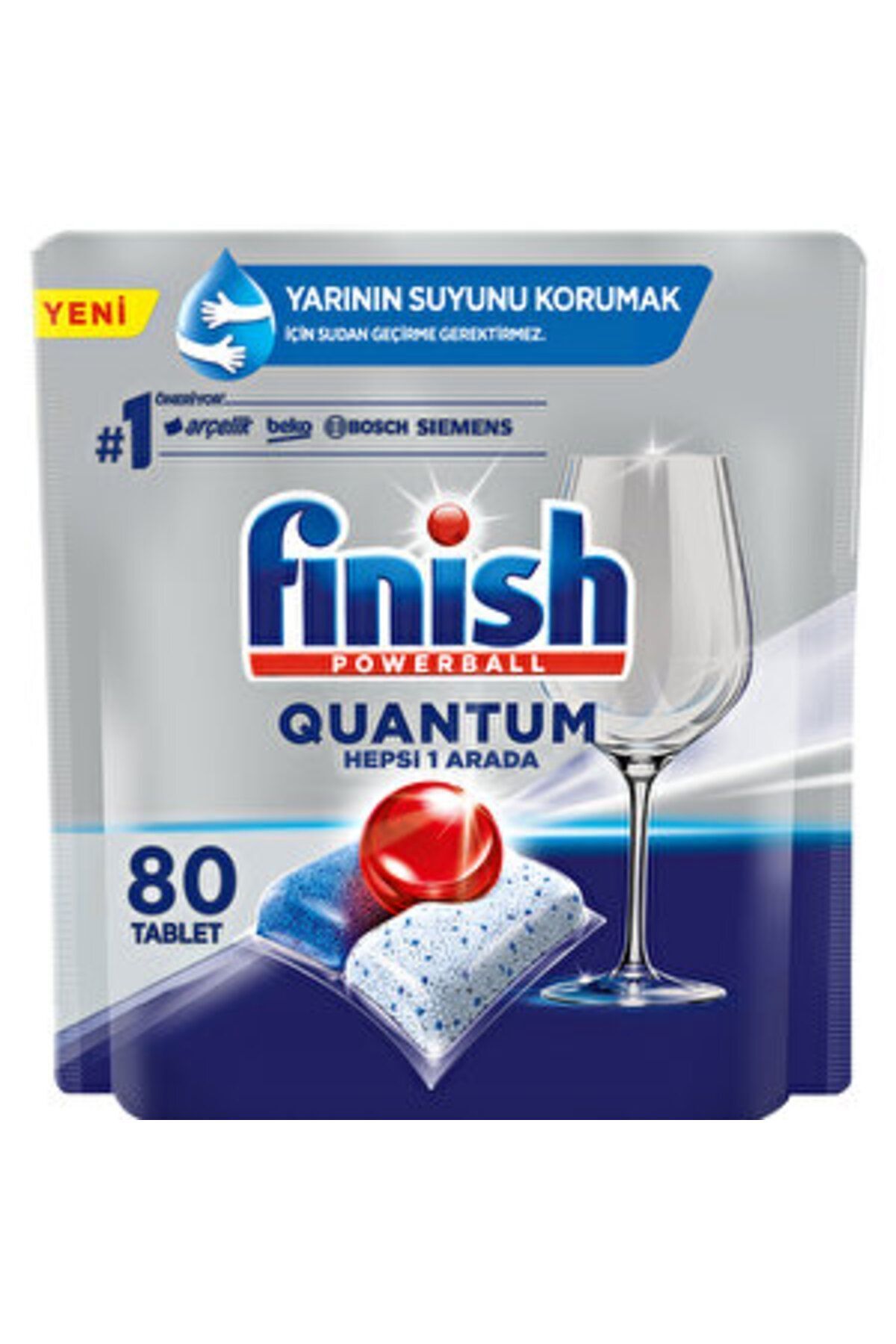 Finish ( 5 ADET ) Finish Quantum Hepsi 1 Arada Bulaşık Makinesi Deterjanı 80 Tablet