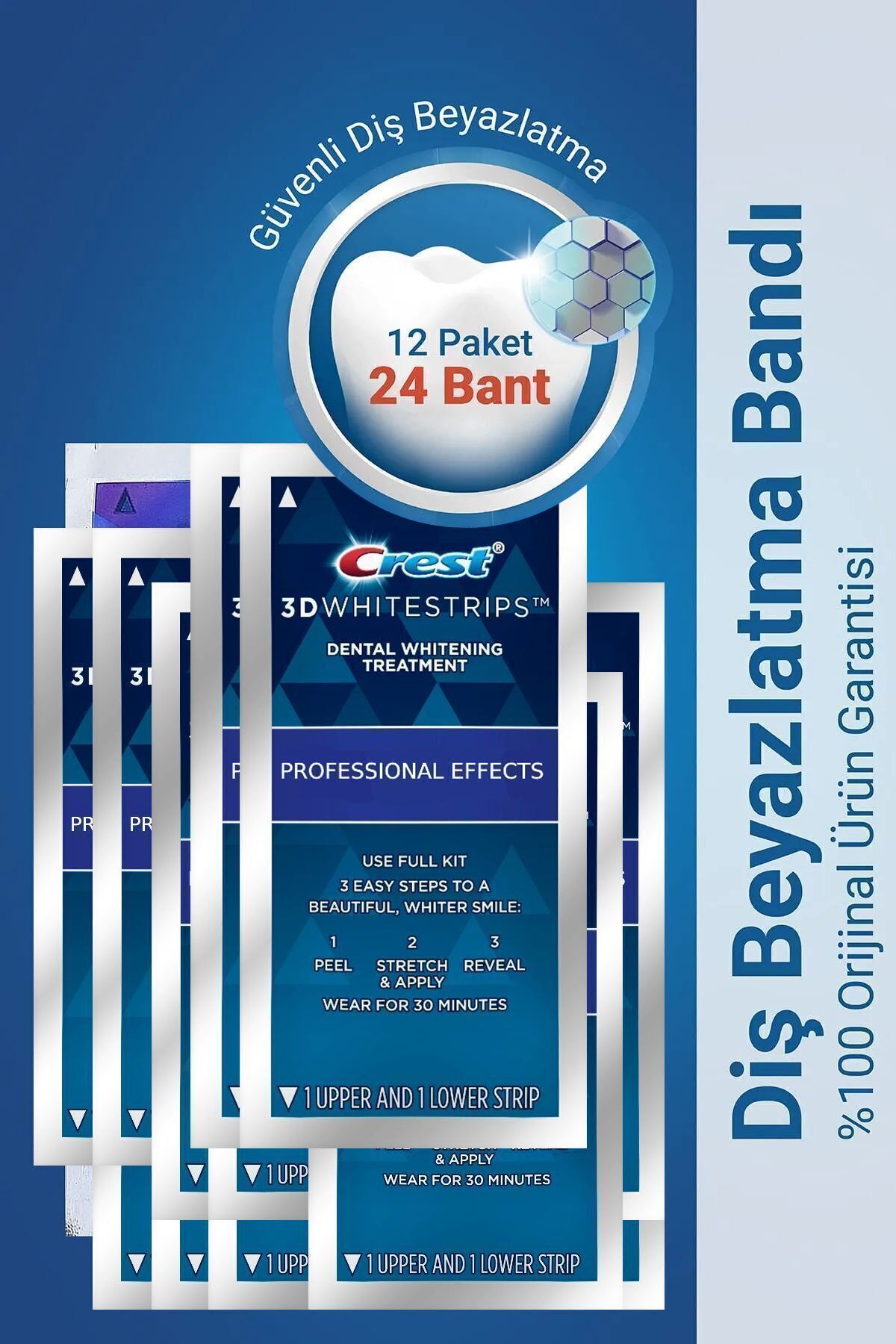 CREST 3d Whitestrips Professional Effects (12 Paket / 24 Bant)