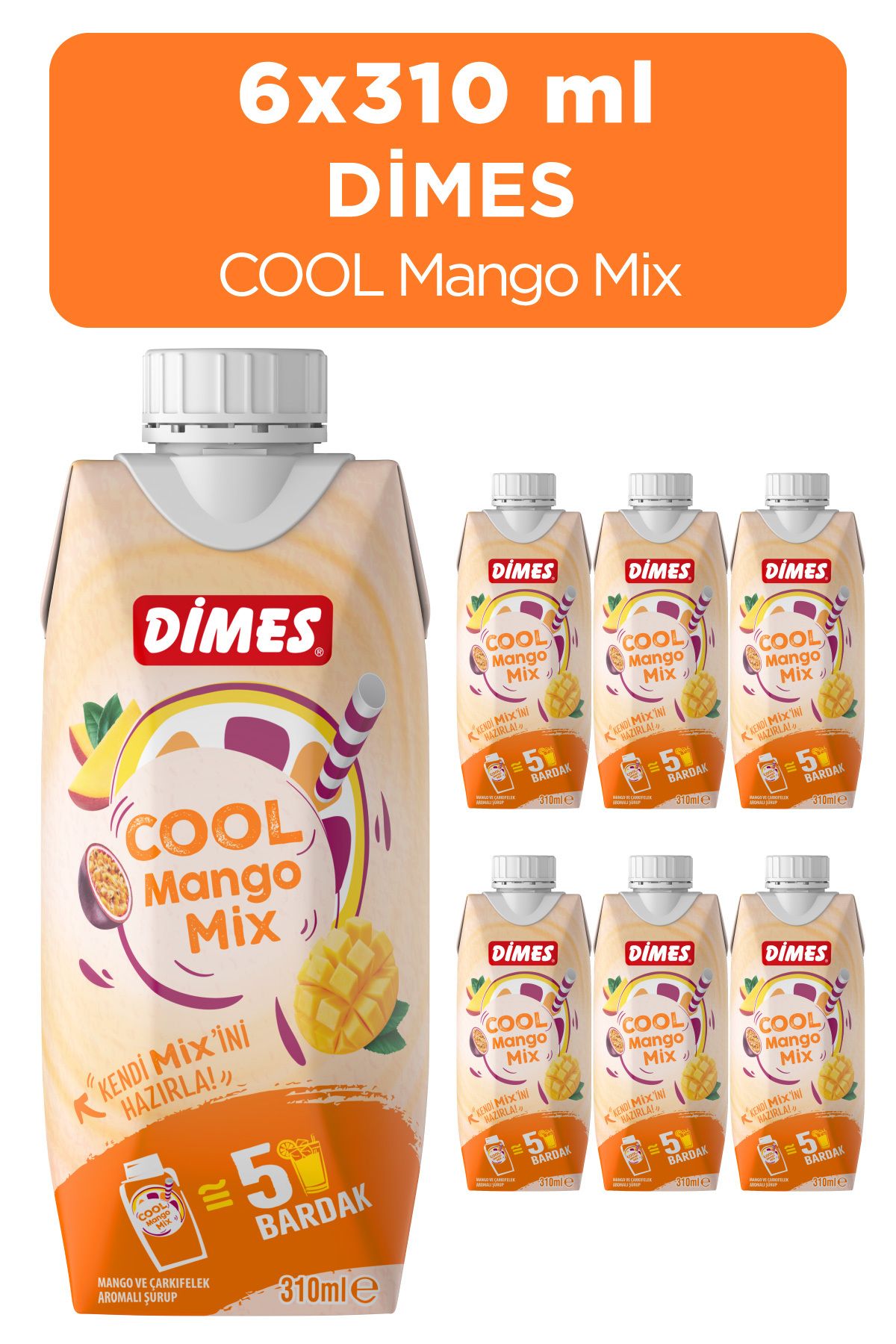Dimes Cool Mango Mix Pr 0.31L - 6 Adet