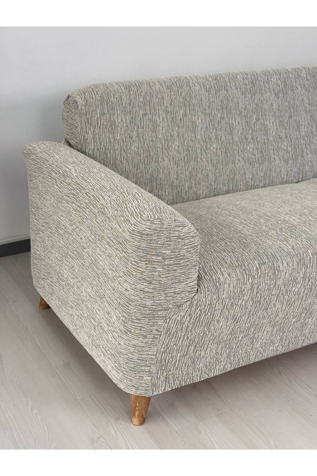 Defne Home Jakar Kumaş Lastikli Kayma Yapmayan 3 Kişilik 1 Adet Büyük Kanepe Örtüsü