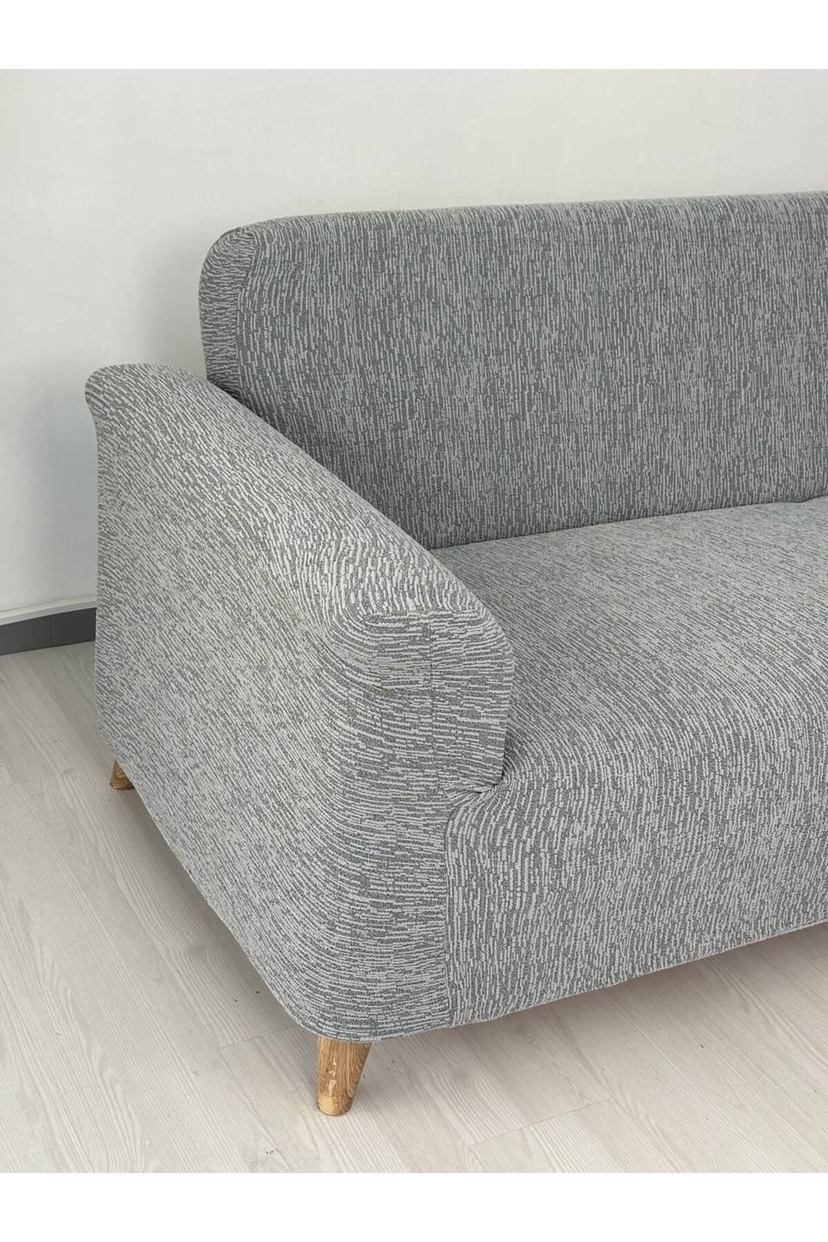 Defne Home Jakar Kumaş Lastikli Kayma Yapmayan 3 Kişilik 1 Adet Büyük Kanepe Örtüsü