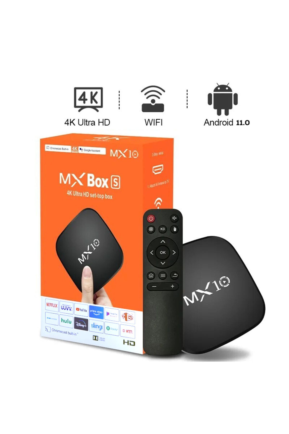 DNR Bilişim Android Tv smart Box Kablolu-Kablosuz Tv Quad Core CPU 4K tv box
