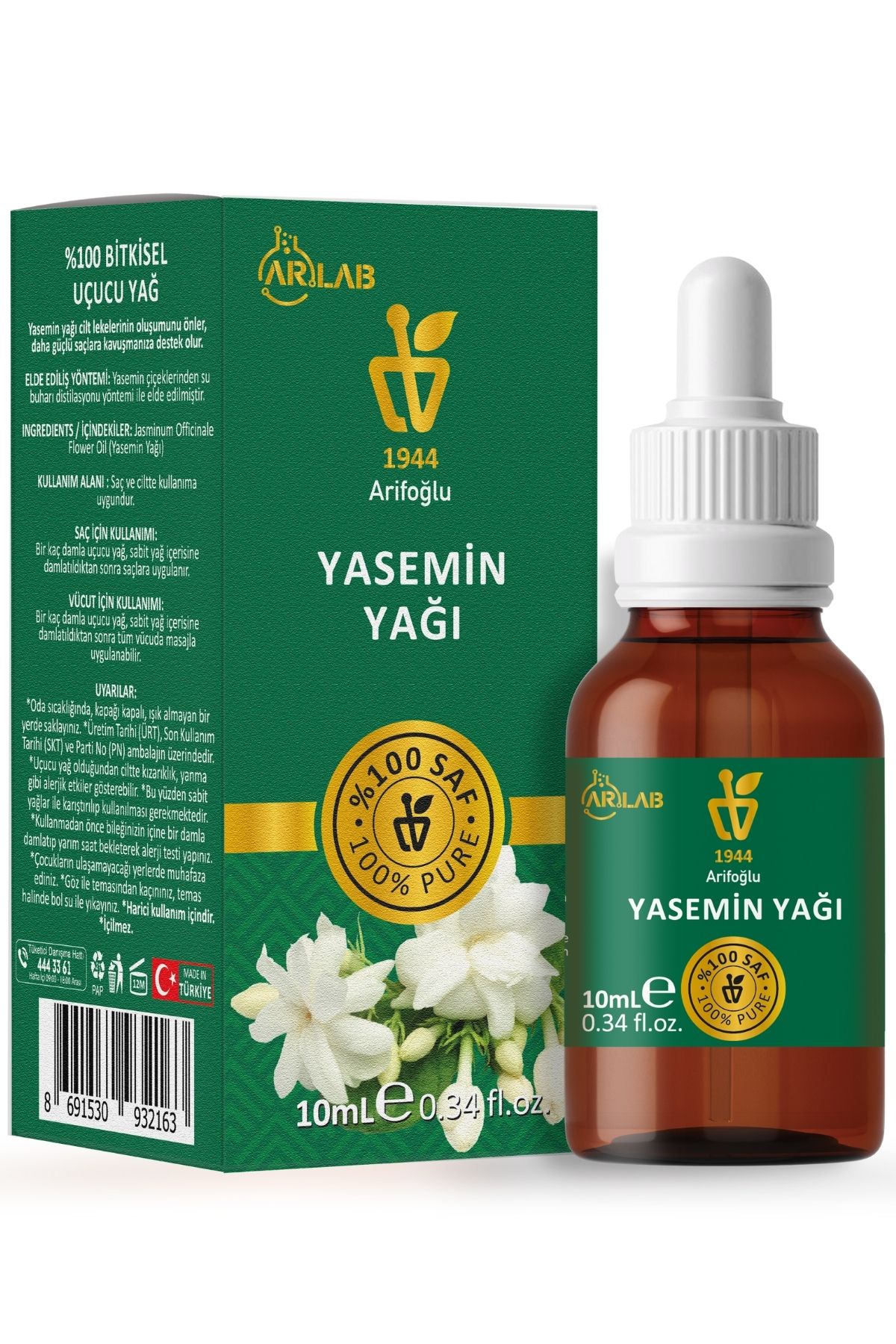 Arifoğlu Arlab Yasemin Yağı 10ml %100 Saf Yağ