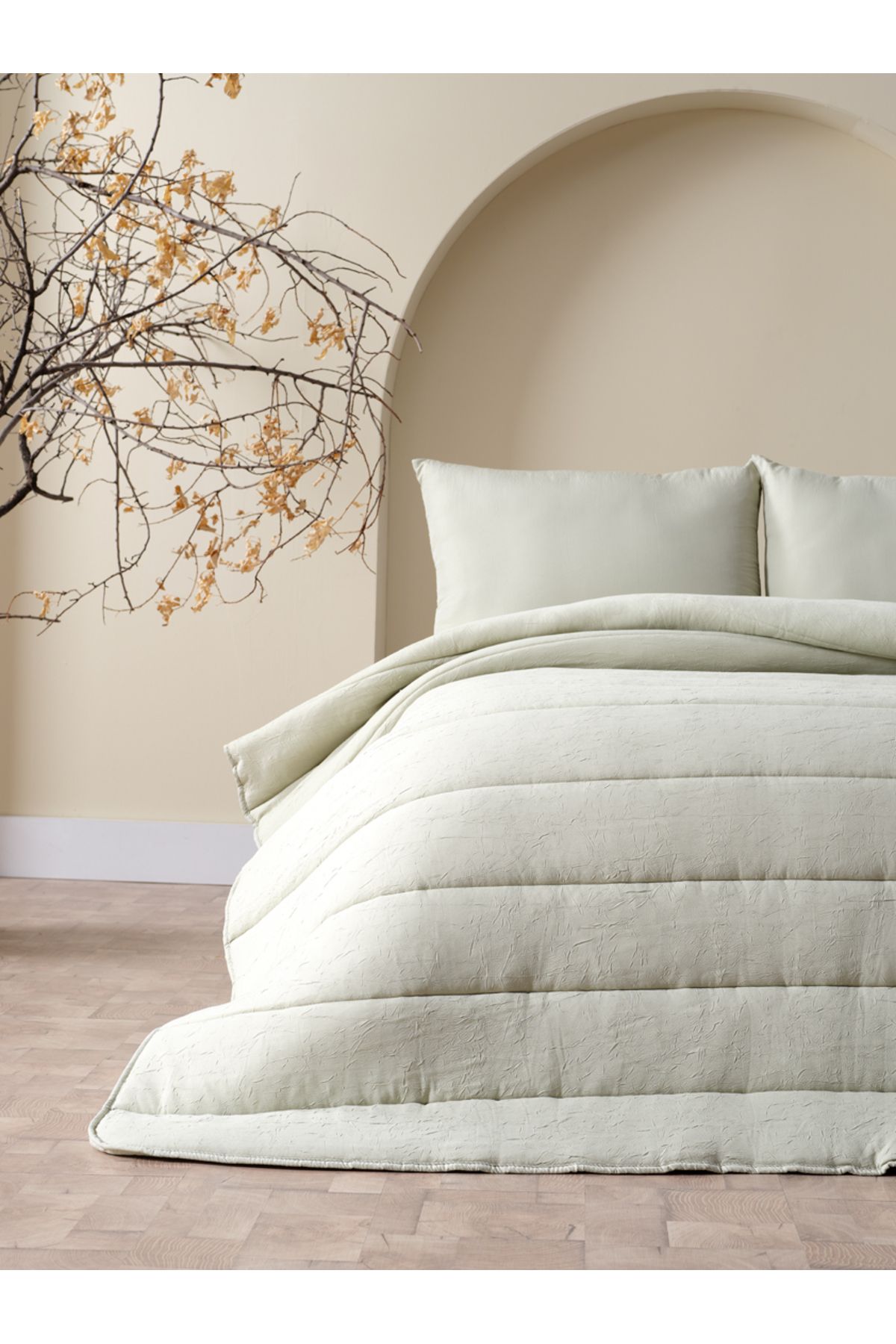Doqu Home Cloudy Tek Kişilik Yorgan Seti - Yeşil