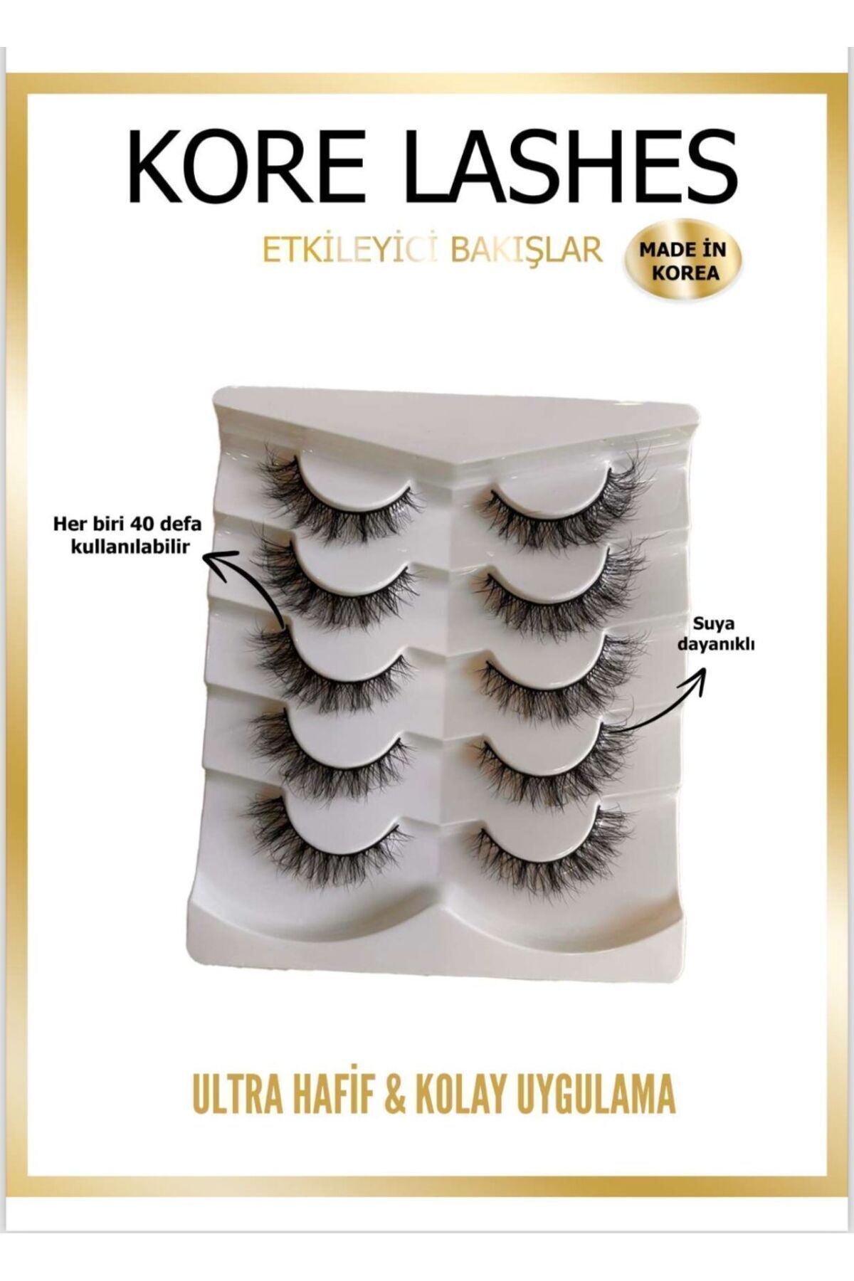 KORE LASHES İPEK KİRPİK 5li SET
