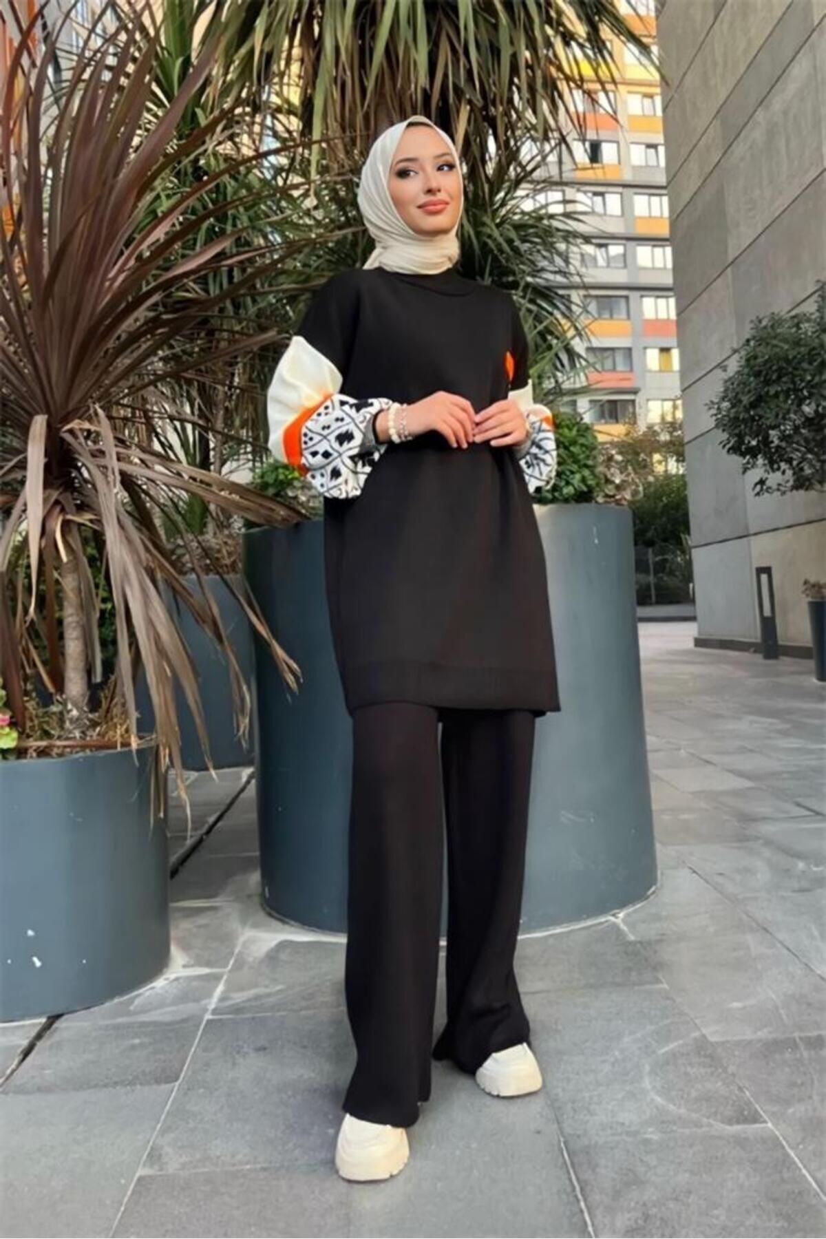 BLUE FASHION Kadın Ikili Tesettür Takım Kışlık Pike