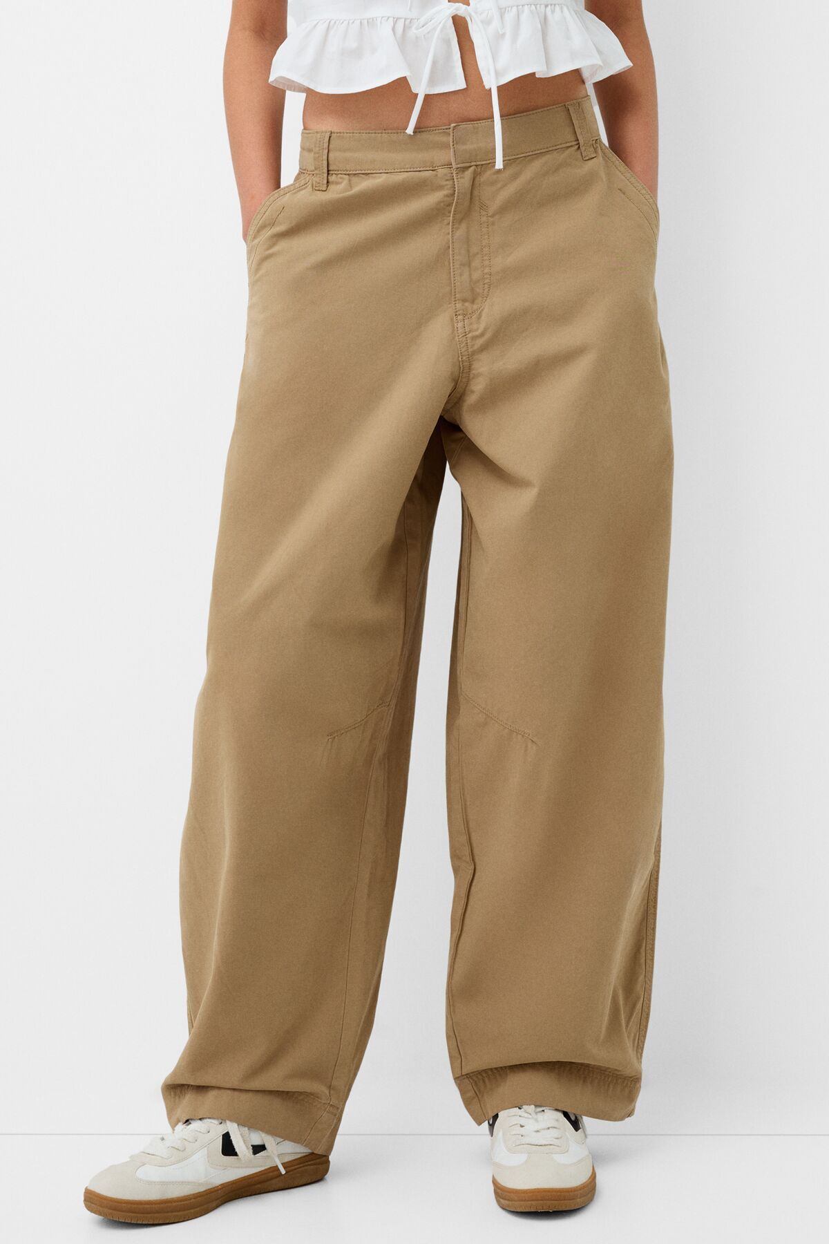 Bershka Balloon fit pamuklu pantolon