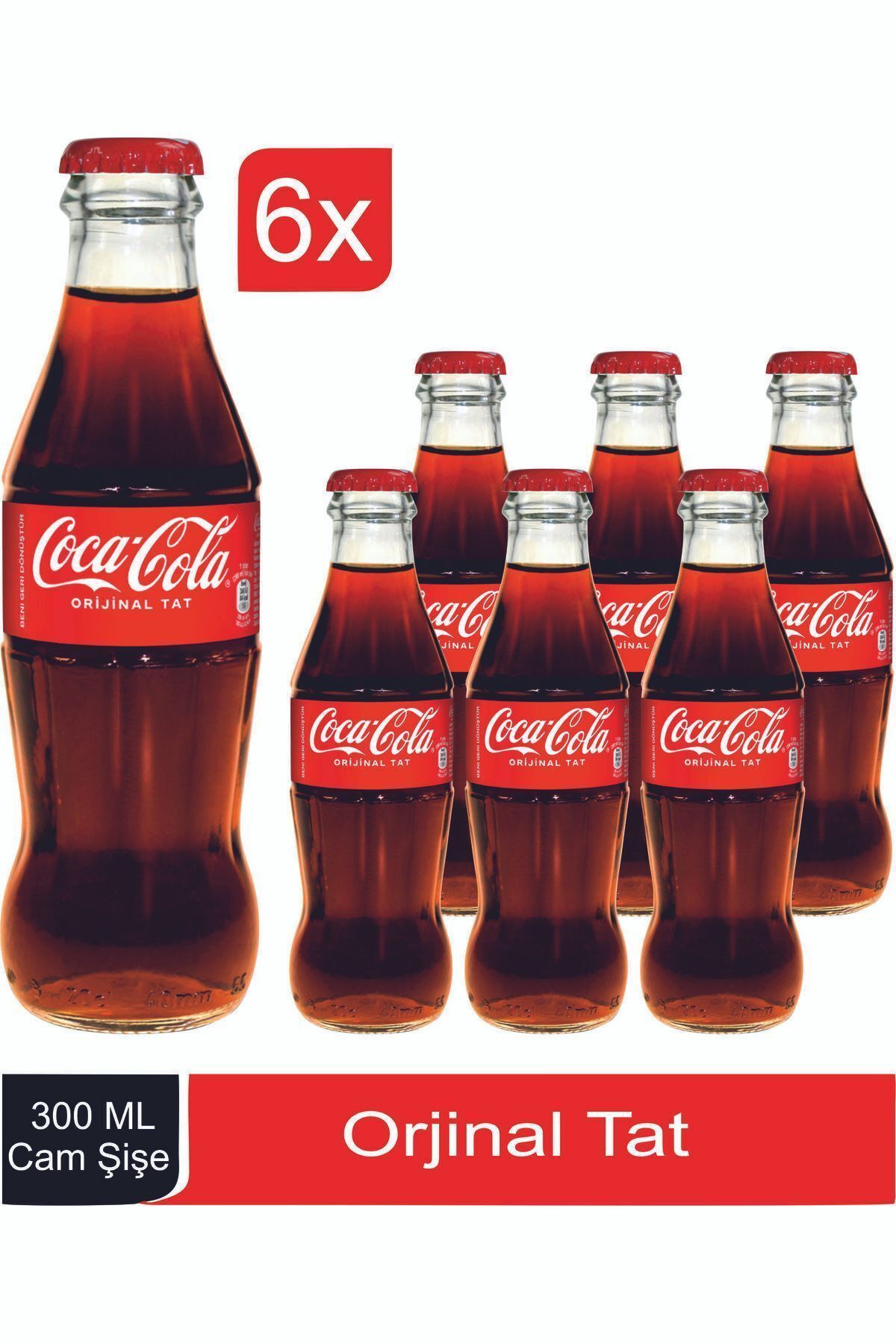Coca-Cola Coca Cola Tat Cam Şişe 200 ml X 6 Adet