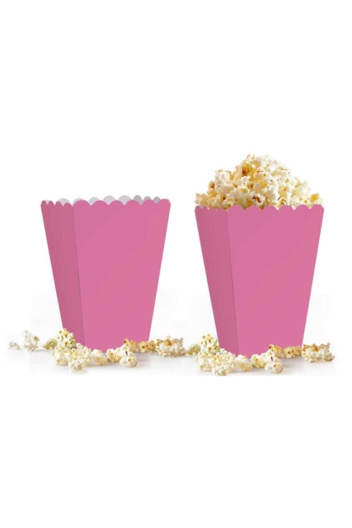 papercraft Pembe Popcorn Kutusu ( Mısır , Cips Kutusu )8 Adet
