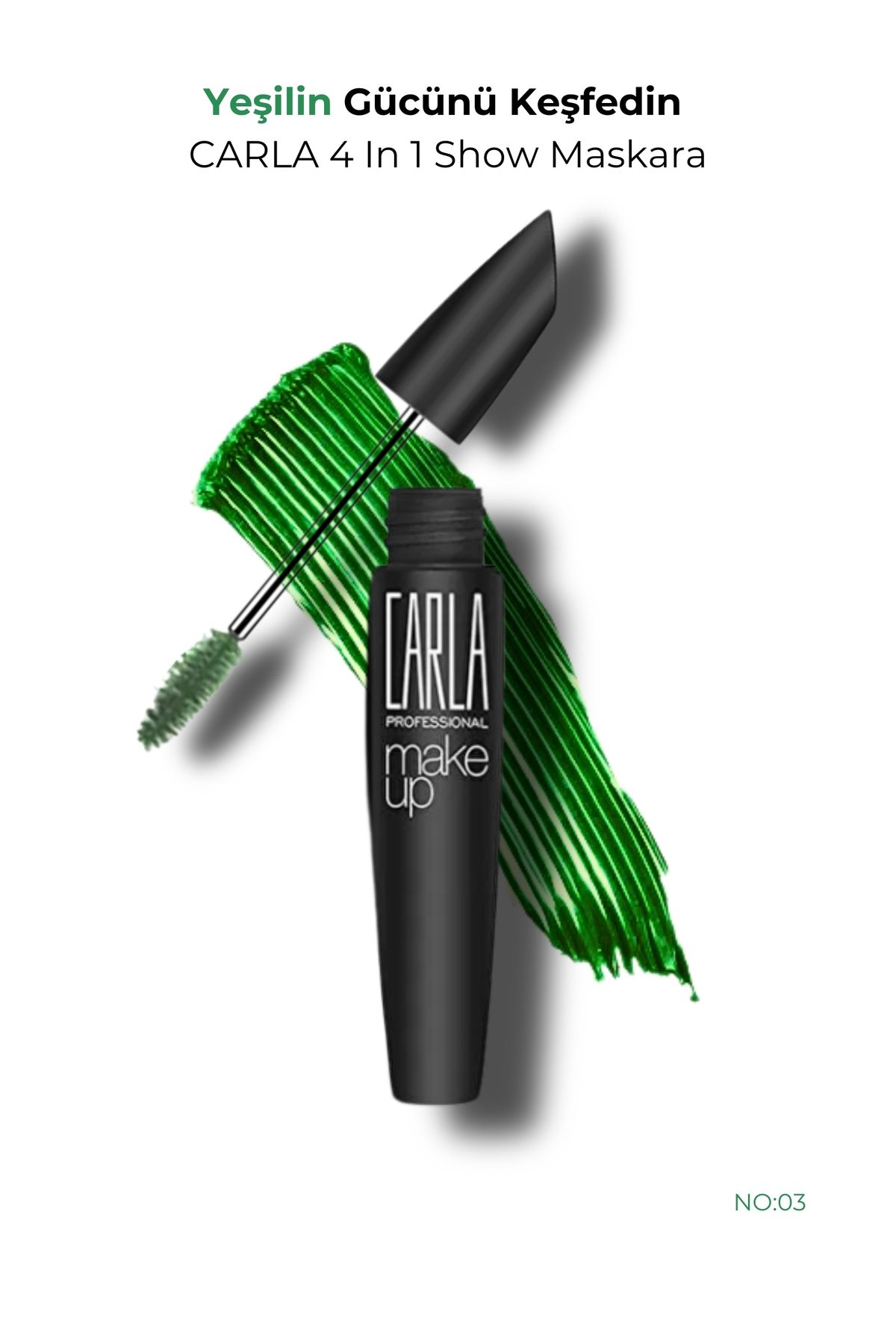 CARLA 4 In 1 Show Maskara Yeşil 7,5 ml - No: 03