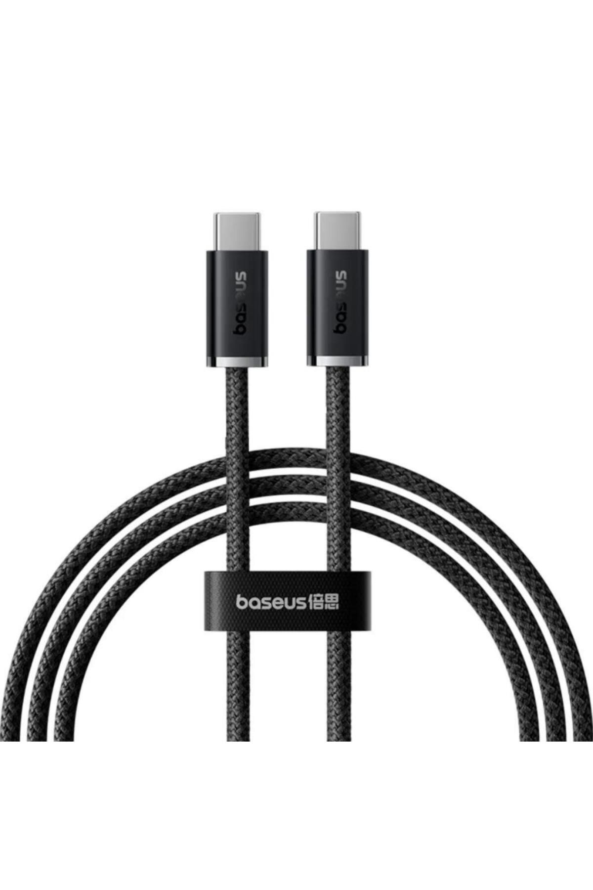 Baseus Süper Dayanıklı 1 Metre 100w Type C To Type C Şarj Kablosu, E-marker Çipli, Akım Isı Korumalı