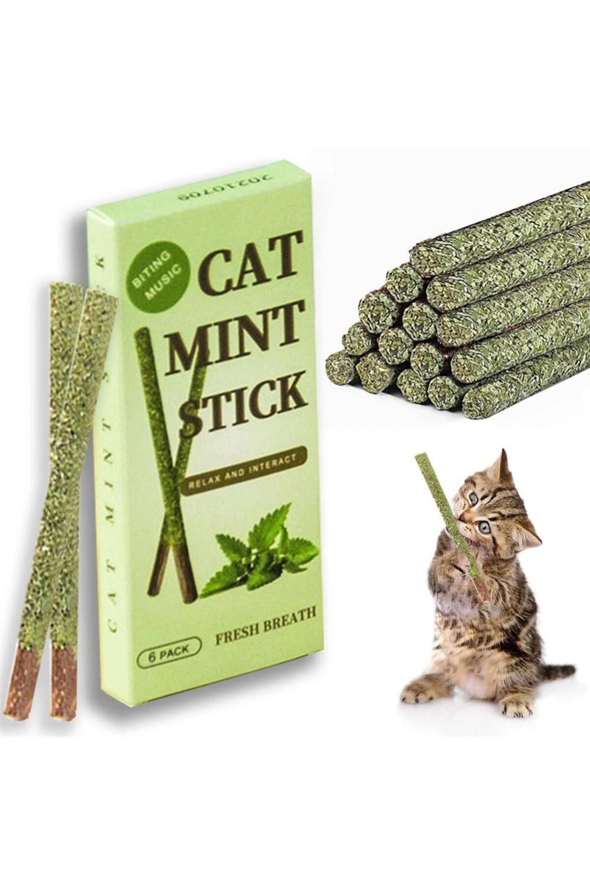 Duffa 6 Adet Doğal Matatabi Çubuğu Catnip Stick Kedi Catnip Dalı Cat Mint Stick Kedi Oyun Çıtası