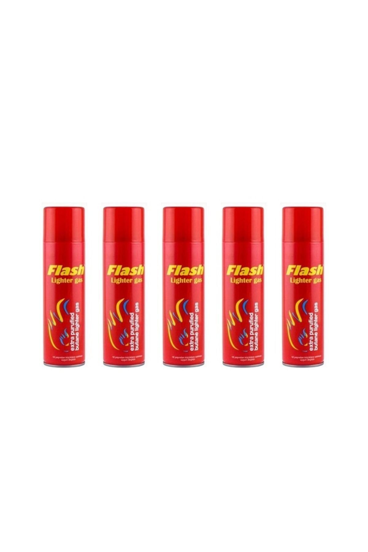 CAMPING TIME Flash Lighter Çakmak Gazı 270 ml 5 Adet Parlı 8699621150502