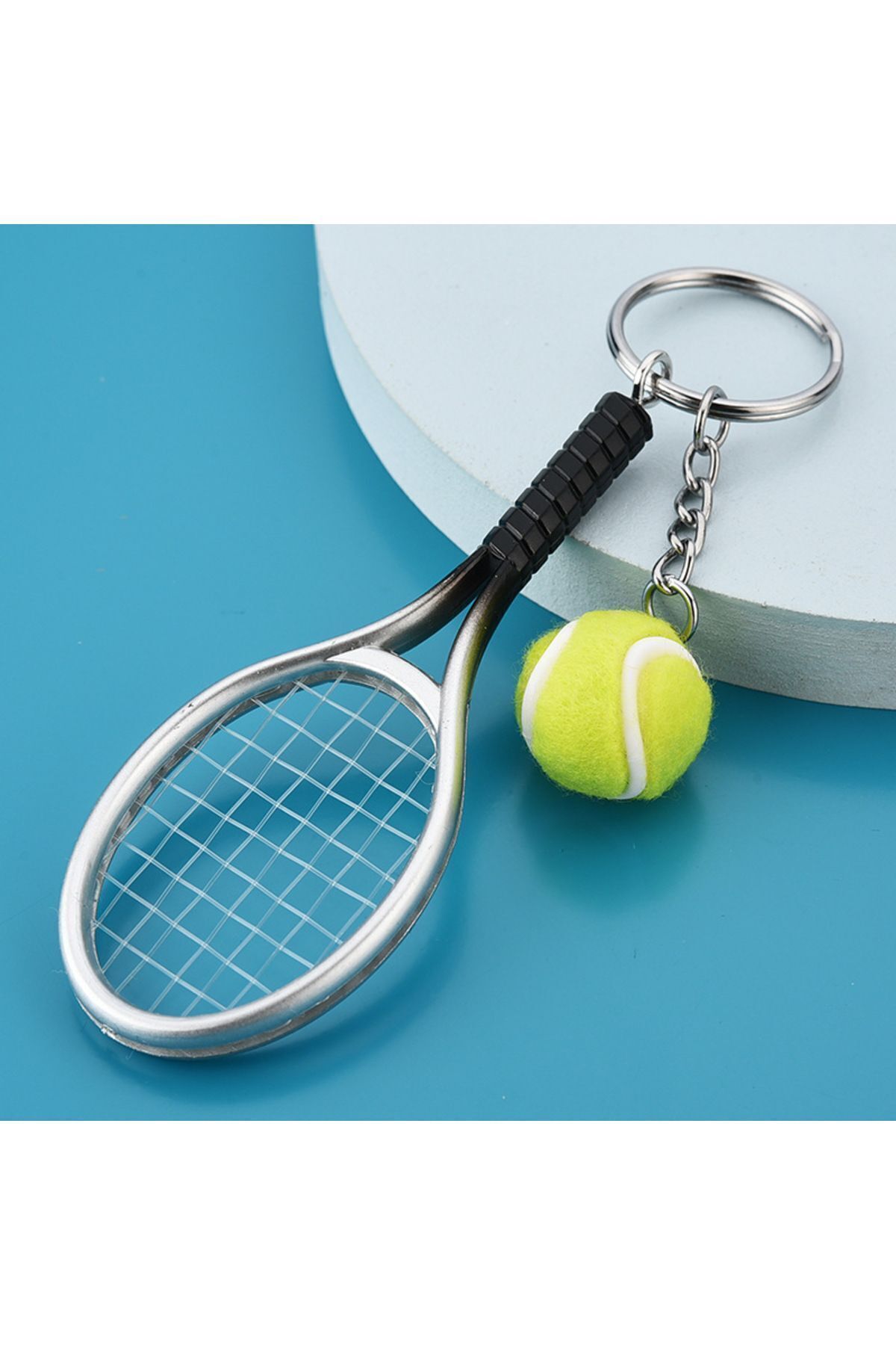 AYCANSTORE Tenis Raketi ve Tenis Topu Anahtarlık