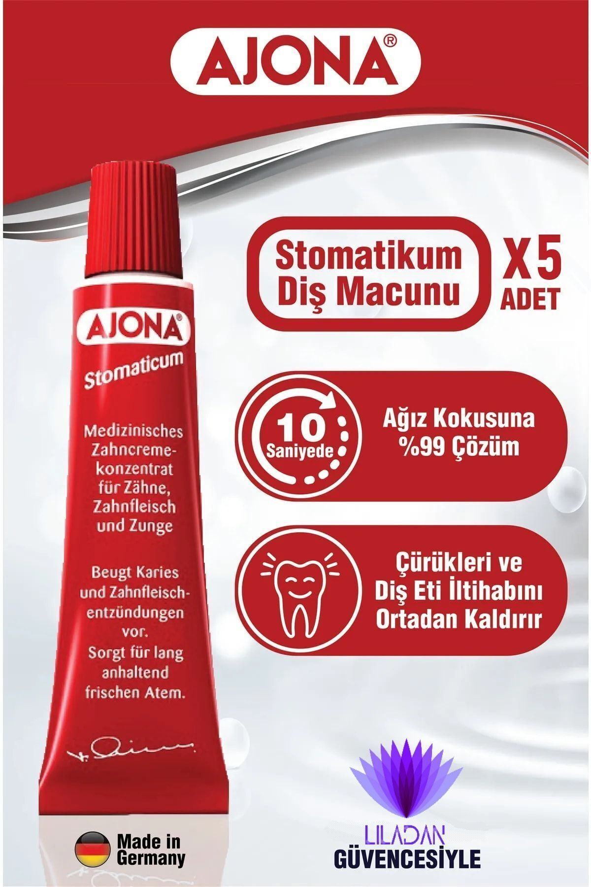 Ajona Stomatikum Diş Macunu 25mlx5 Adet