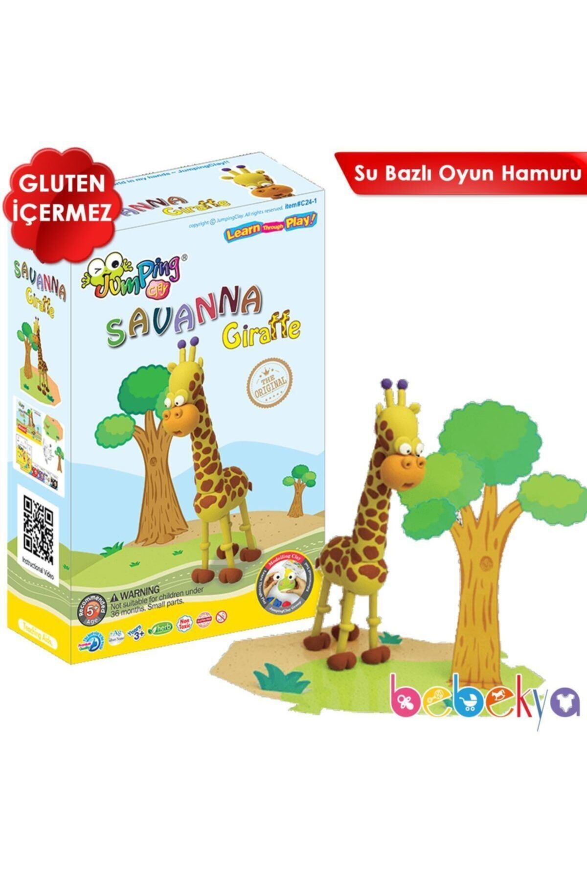 Jumping Clay Kendi Oyuncağını Kendin Yap Modelleme Oyun Hamuru Seti Zürafa