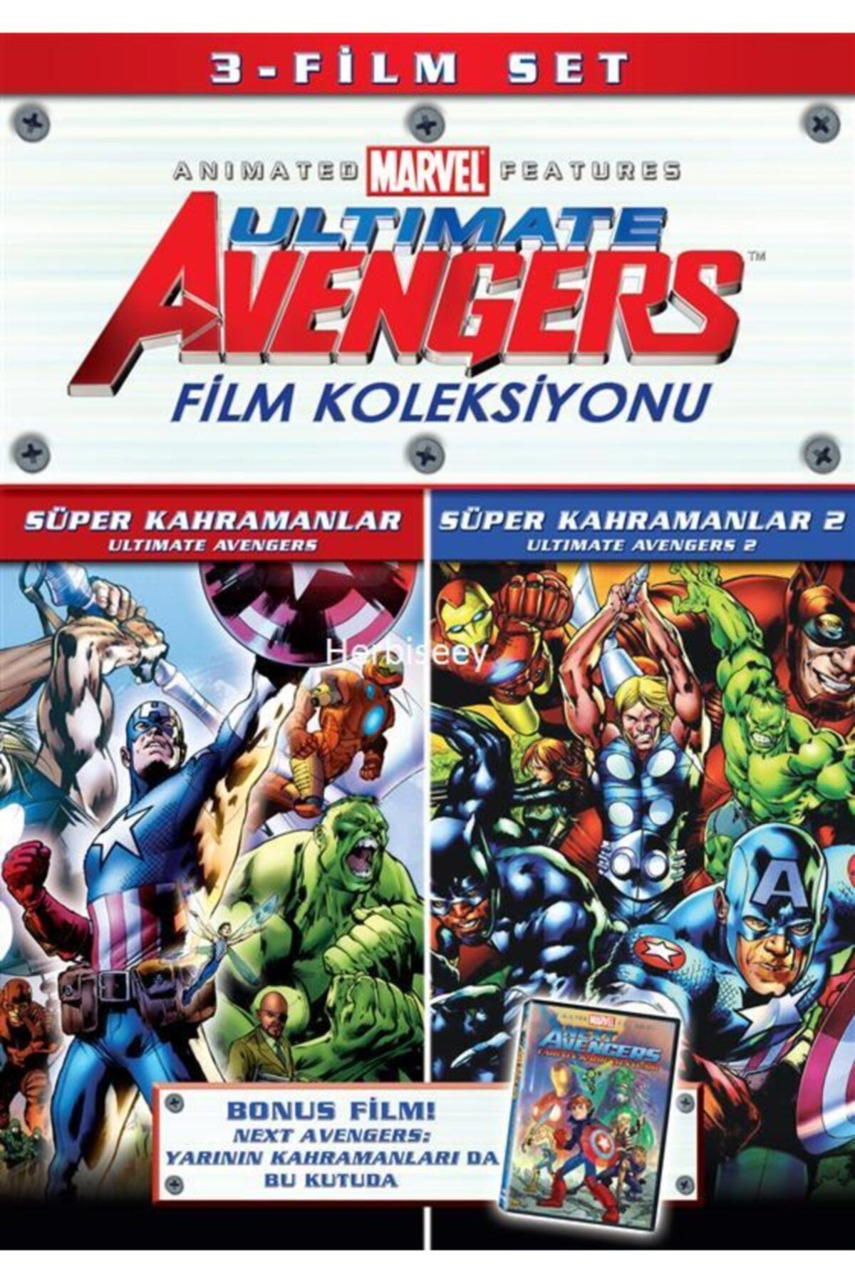 MARVEL Ultimate Avengers Film Koleksiyonu Süper Kahramanlar Set-3 Disk Dvd
