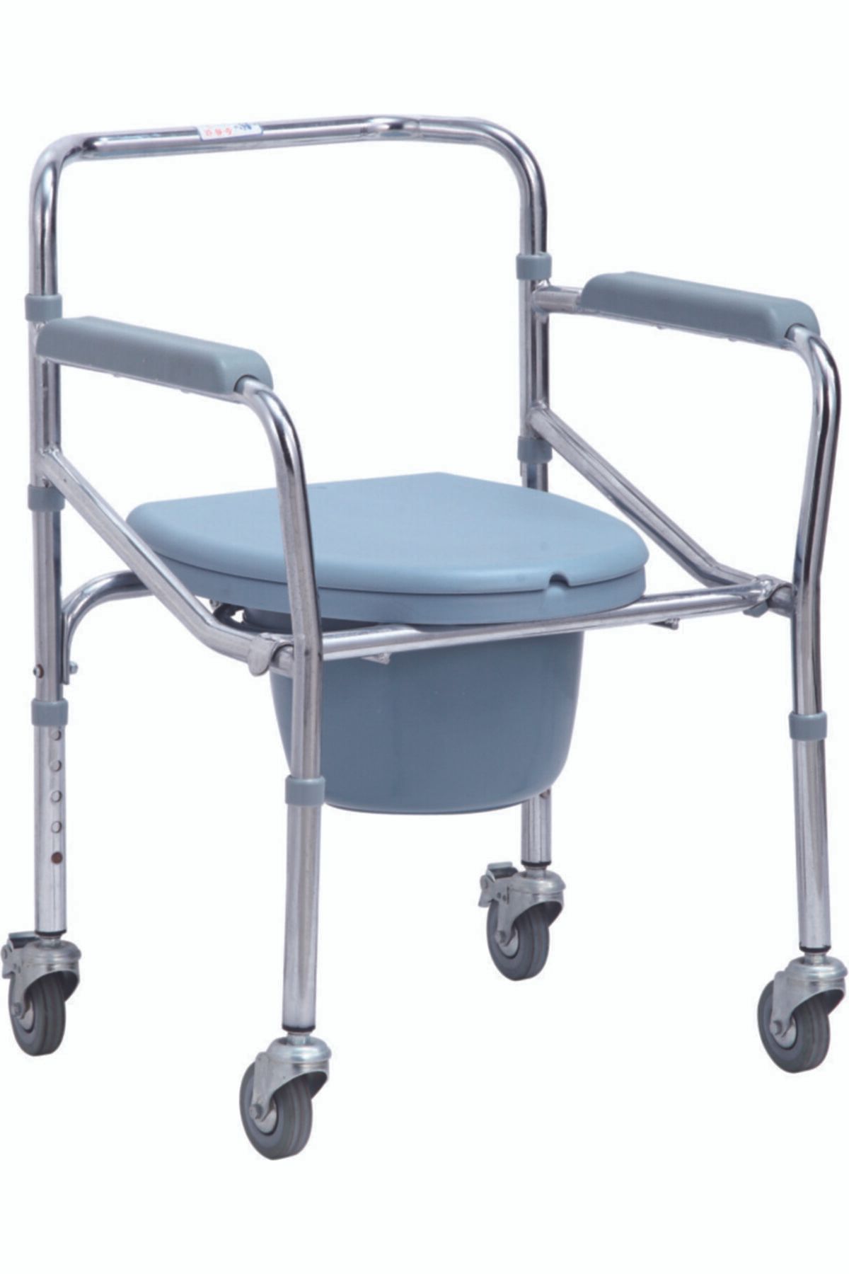 MEDCENTER Ky696 Tekerlekli Yükseklik Ayarlı Katlanabilir Hasta Tuvalet Ve Banyo Sandalyesi Komot