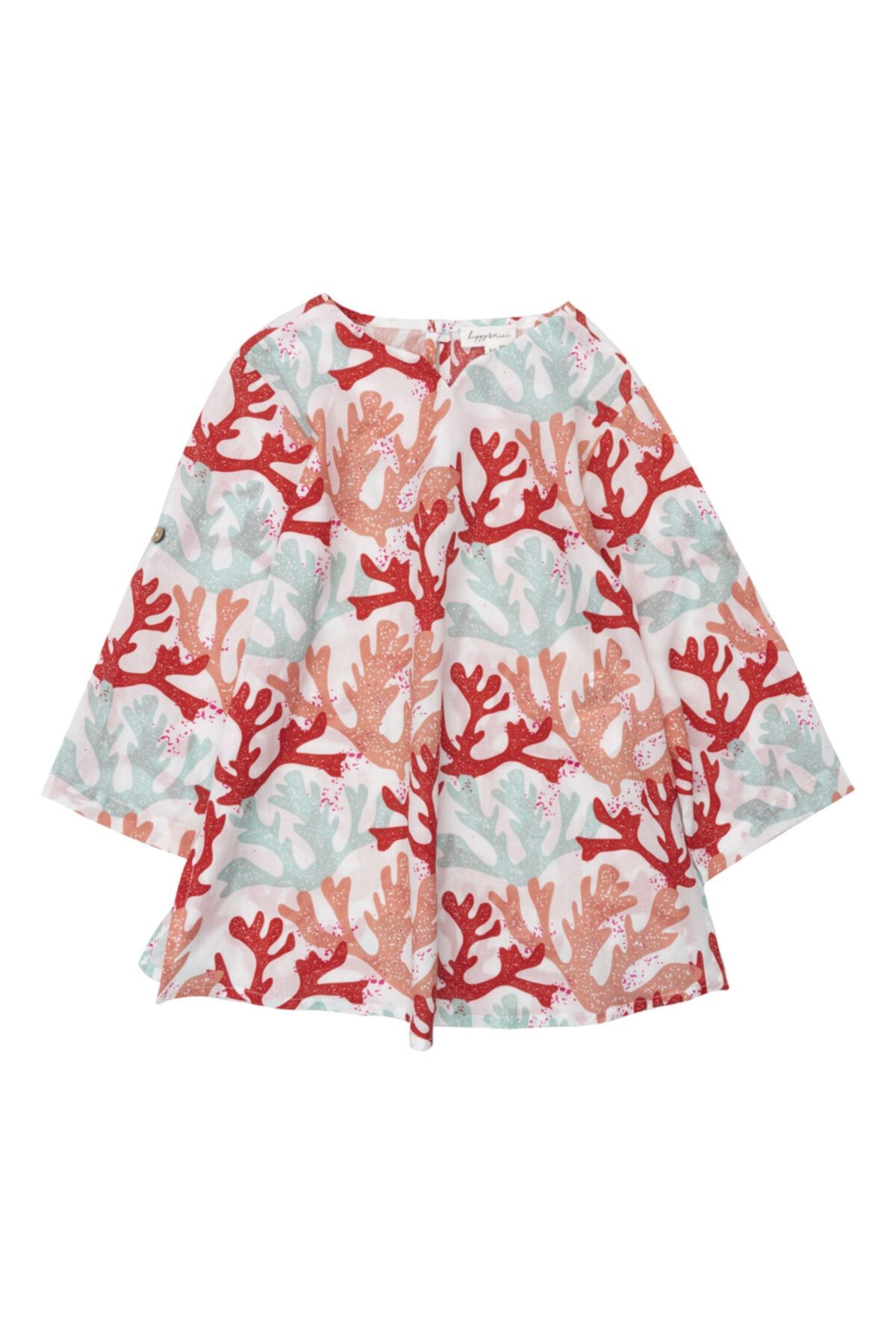 Happy & Mini Coral Summer Dress Kız Çocuk Plaj Elbisesi