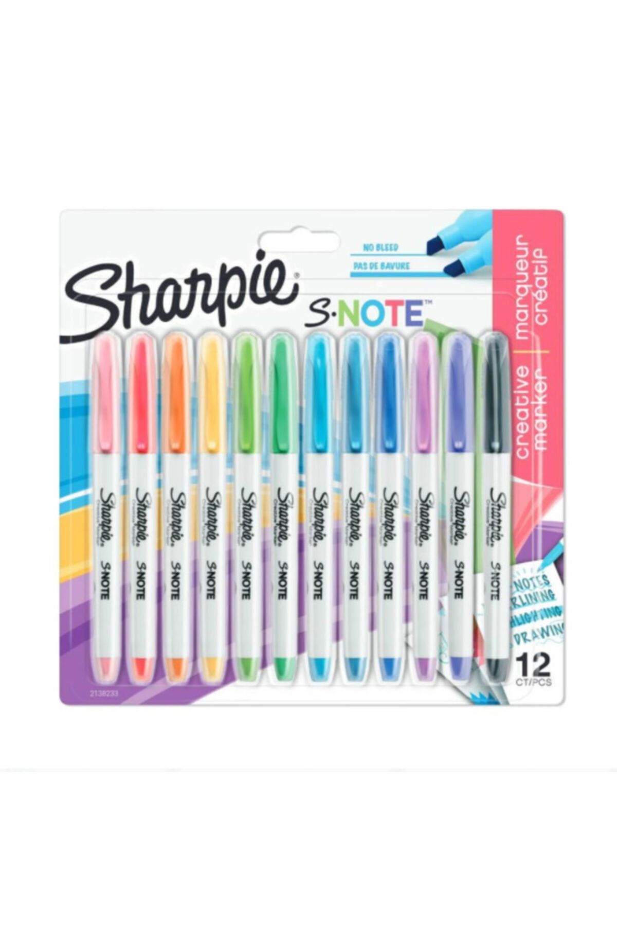 Sharpie S-note 12 Renk Creative Markör Işaretleme Kalemi Seti