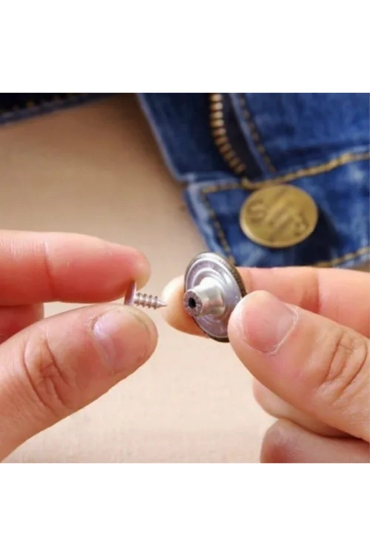 Sermet Süs Dünyası Kot Pantolon Düğmesi Metal Bay-bayan (5'li Paket) Pratik Kullanım