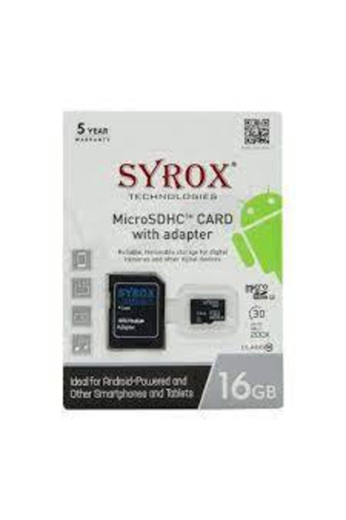 Syrox 16 Gb Micro Sd Adaptörlü Hafıza Kartı