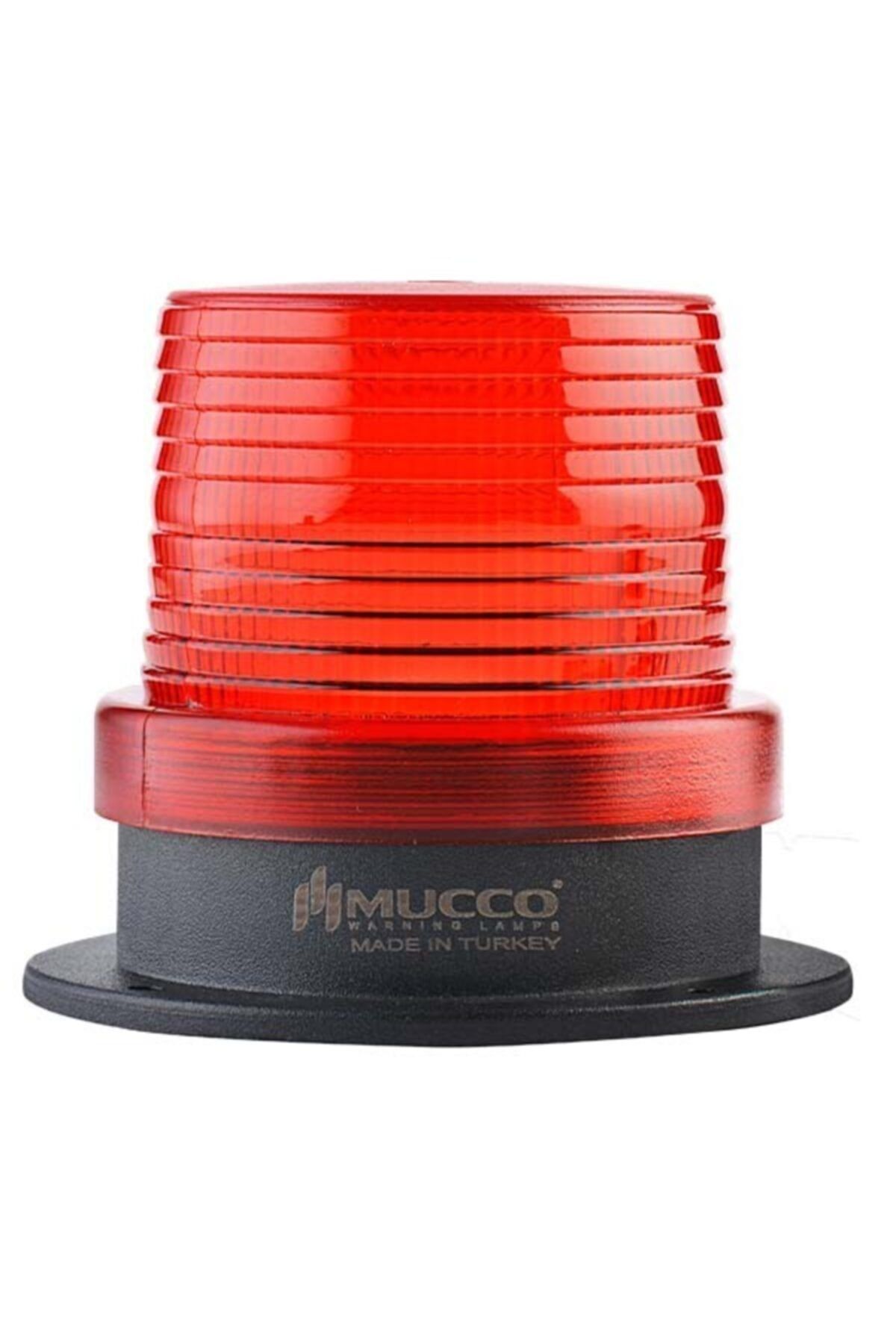 MUCCO 90 Çap 5 Işık Modu 10 Melodili Power Ledli Buzzerlı 85-250v Ac/dc Kırmızı Tepe Lambası