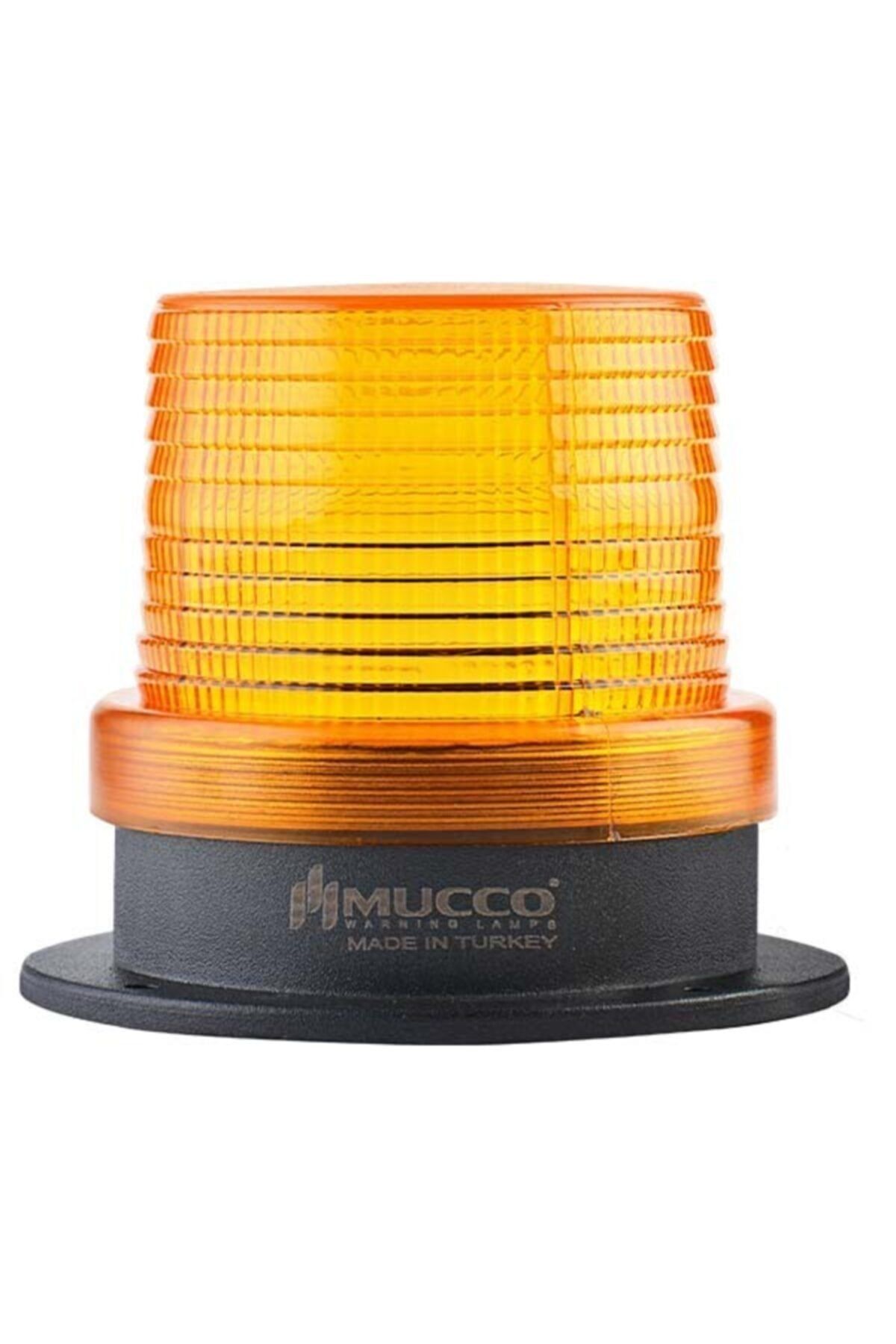 MUCCO 90 Çap 5 Işık Modu 10 Melodili Power Ledli Buzzerlı 12-24v Ac/dc Sarı Tepe Lambası