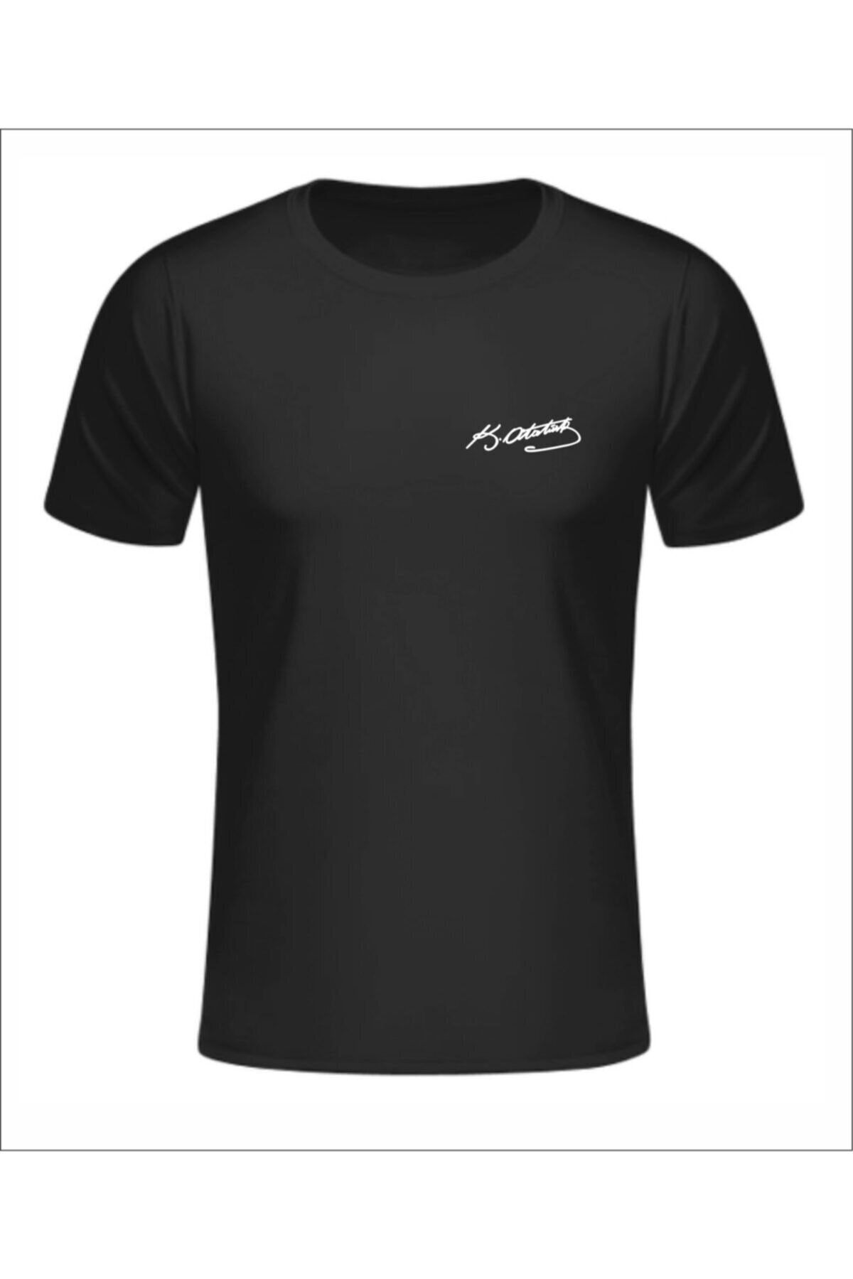 Jan Mayen Unisex Siyah Atatürk İmzalı T-shirt