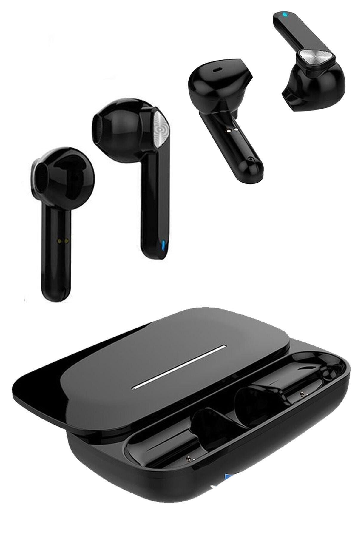 Favors True Wireless Siyah Kızaklı Bluetooth Kulaklık Version 5.0 Upgrade Sürüm