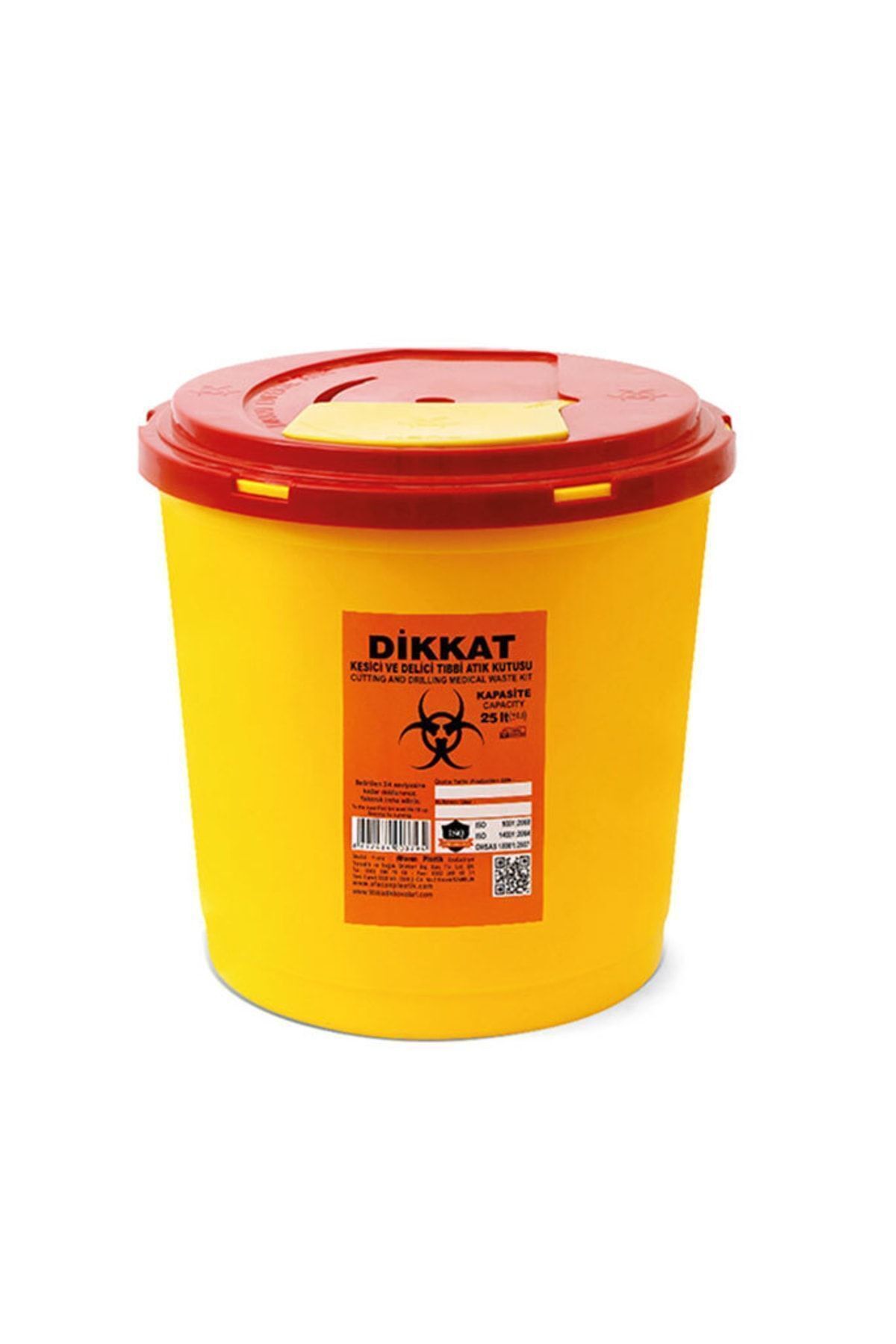 Genel Markalar Tıbbi Atık Kovası Kutusu Enfekte Atık Kovası Kutusu 25 Litre - 1 Adet